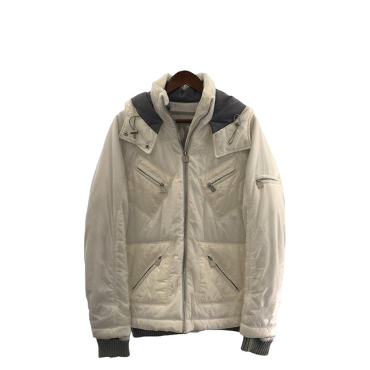 22580
CHANEL シャネル ココマーク サイズ44 ホワイト グレー シルバー金具 ナイロン P21850V13361 ダウンジャケット アウター ナイロンジャケット メンズ ABP100