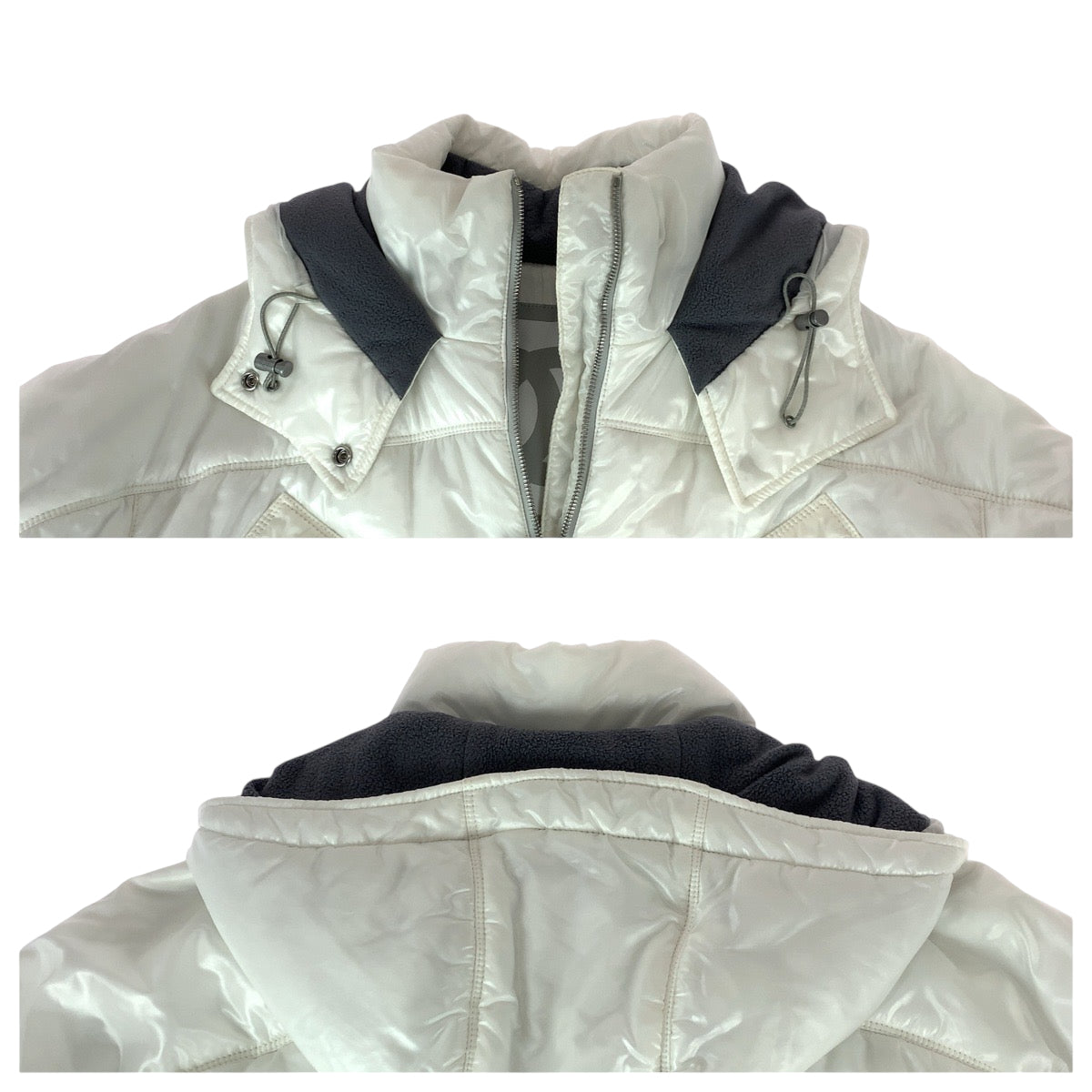 22580
CHANEL シャネル ココマーク サイズ44 ホワイト グレー シルバー金具 ナイロン P21850V13361 ダウンジャケット アウター ナイロンジャケット メンズ ABP100