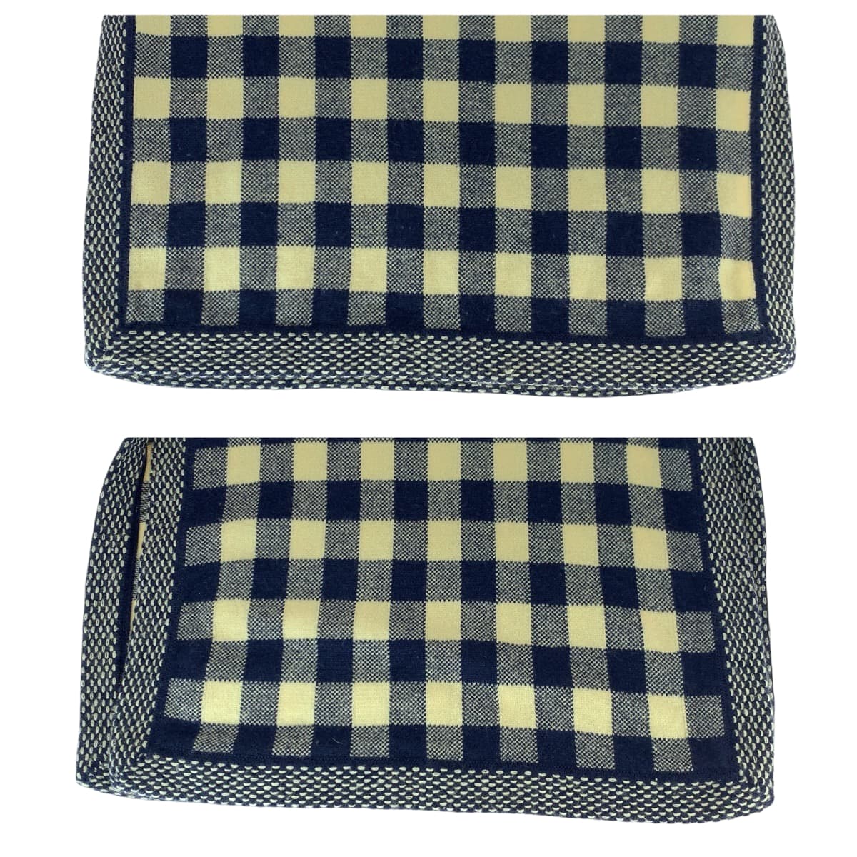 22582
CHANEL シャネル ココマーク チェック サイズ 38 ネイビー オフホワイト カシミヤ P40300K02908 ワンピース ニットワンピース スカート レディース A80