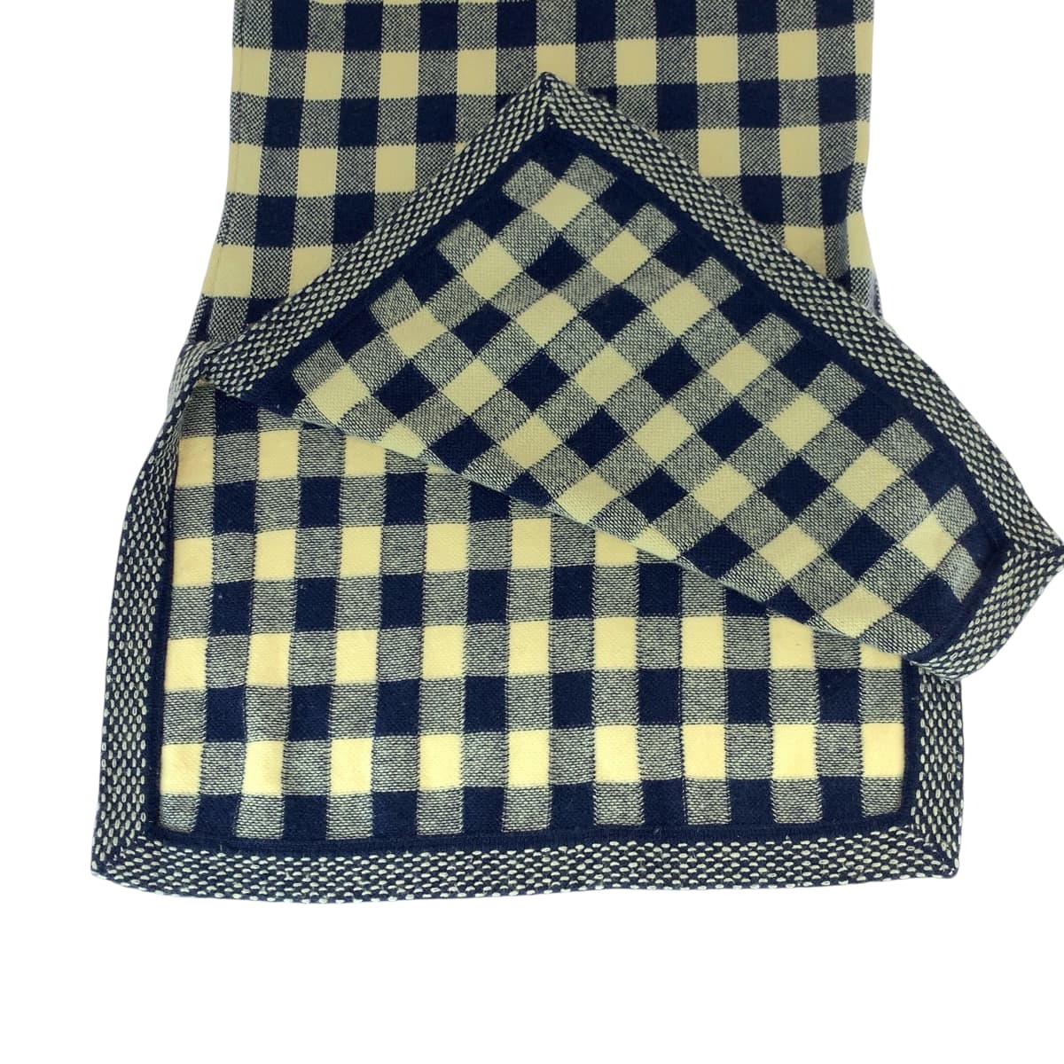 22582
CHANEL シャネル ココマーク チェック サイズ 38 ネイビー オフホワイト カシミヤ P40300K02908 ワンピース ニットワンピース スカート レディース A80