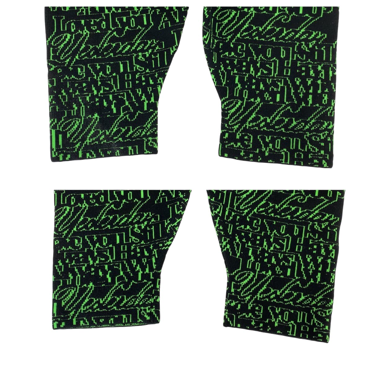 22584
BALENCIAGA バレンシアガ スローガン ジャガード オーバーサイズニット サイズXS グリーン ブラック ウール / ポリアミド 583085 T1532 セーター ニット 長袖 メンズ ABP50