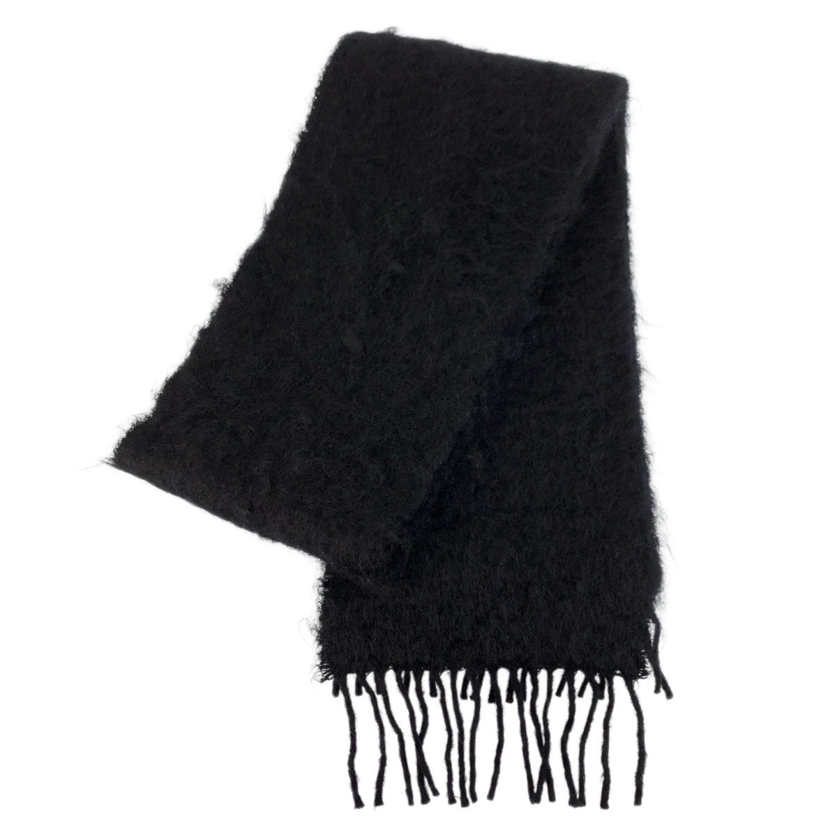 22587
LOEWE ロエベ アナグラム ブラック 黒 ブラウン ウール / モヘア マフラー ストール 男女兼用 レディース A35