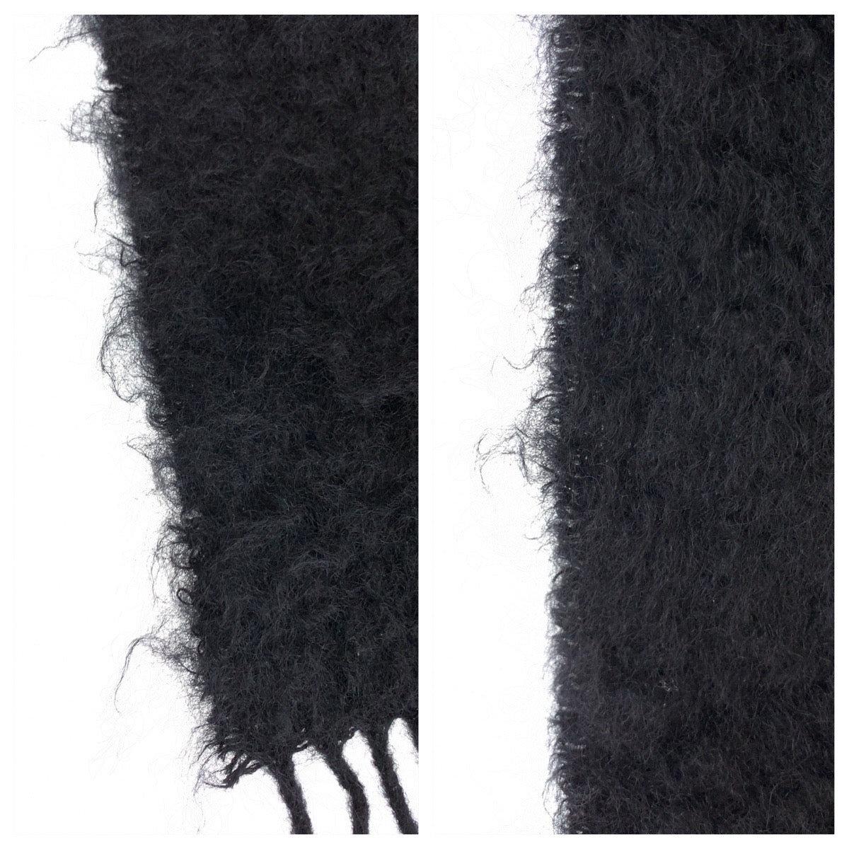 22587
LOEWE ロエベ アナグラム ブラック 黒 ブラウン ウール / モヘア マフラー ストール 男女兼用 レディース A35