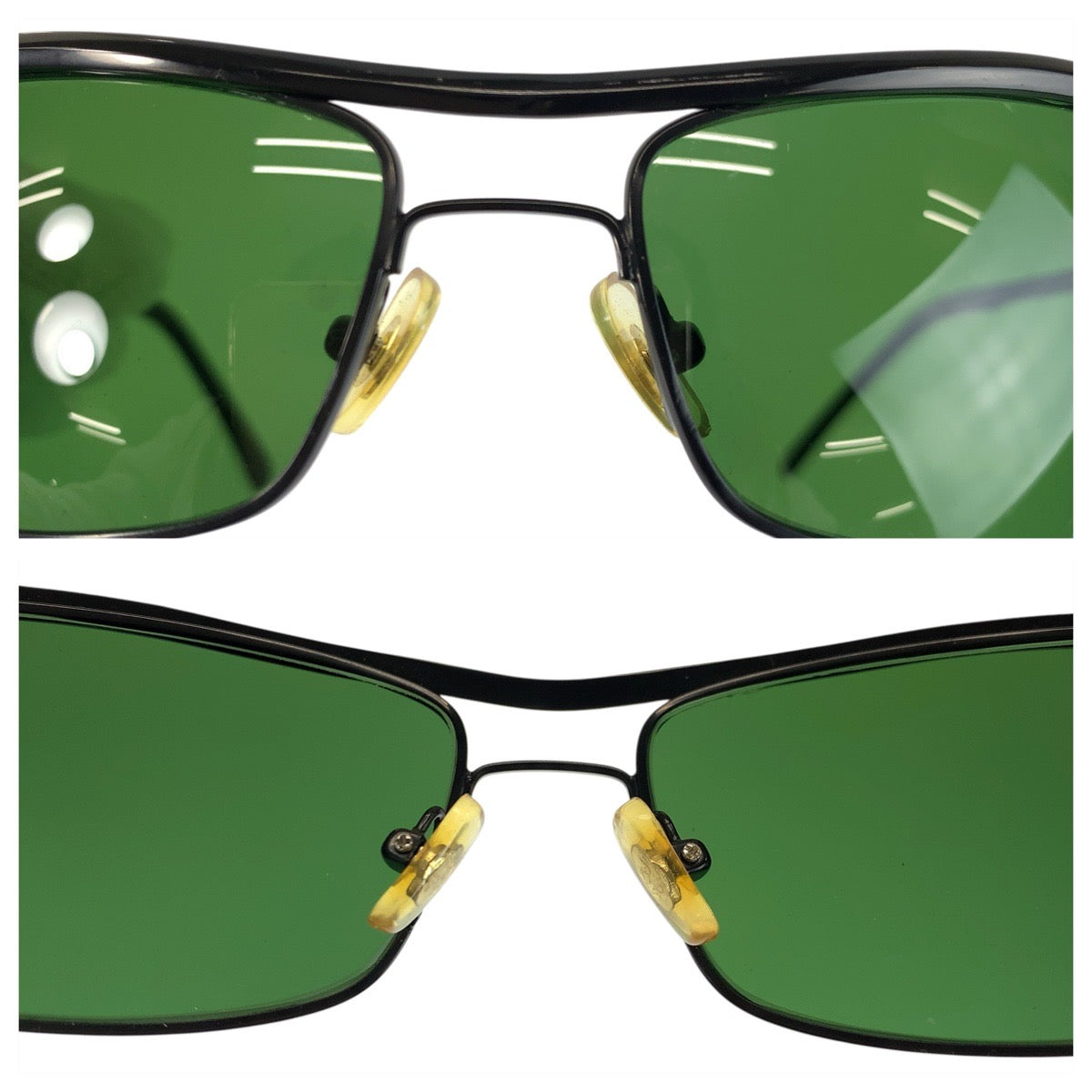 22590
Ray-Ban レイバン ブラック 黒 グリーン プラスチック RB3339 61□17-125 サングラス スクエア メンズ ABP14