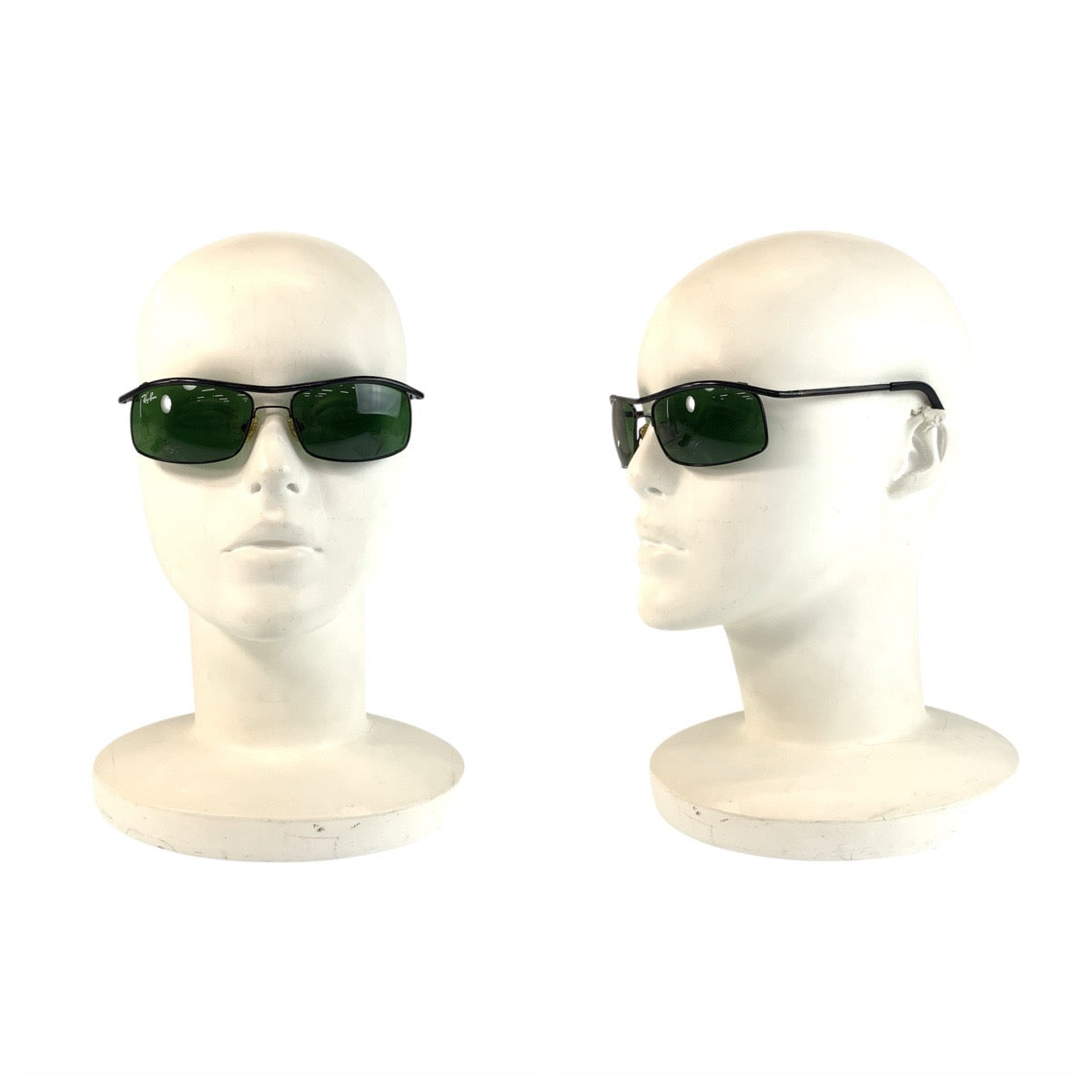22590
Ray-Ban レイバン ブラック 黒 グリーン プラスチック RB3339 61□17-125 サングラス スクエア メンズ ABP14
