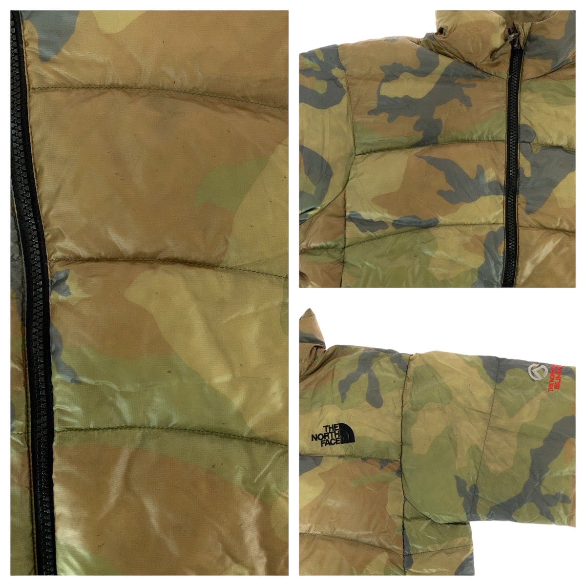 22591
THE NORTH FACE ザ ノースフェイス サミット アコンカグア カモフラ 迷彩 サイズL グリーン マルチカラー ナイロン NDW18605 ダウンジャケット アウター ナイロンジャケット メンズ AB6