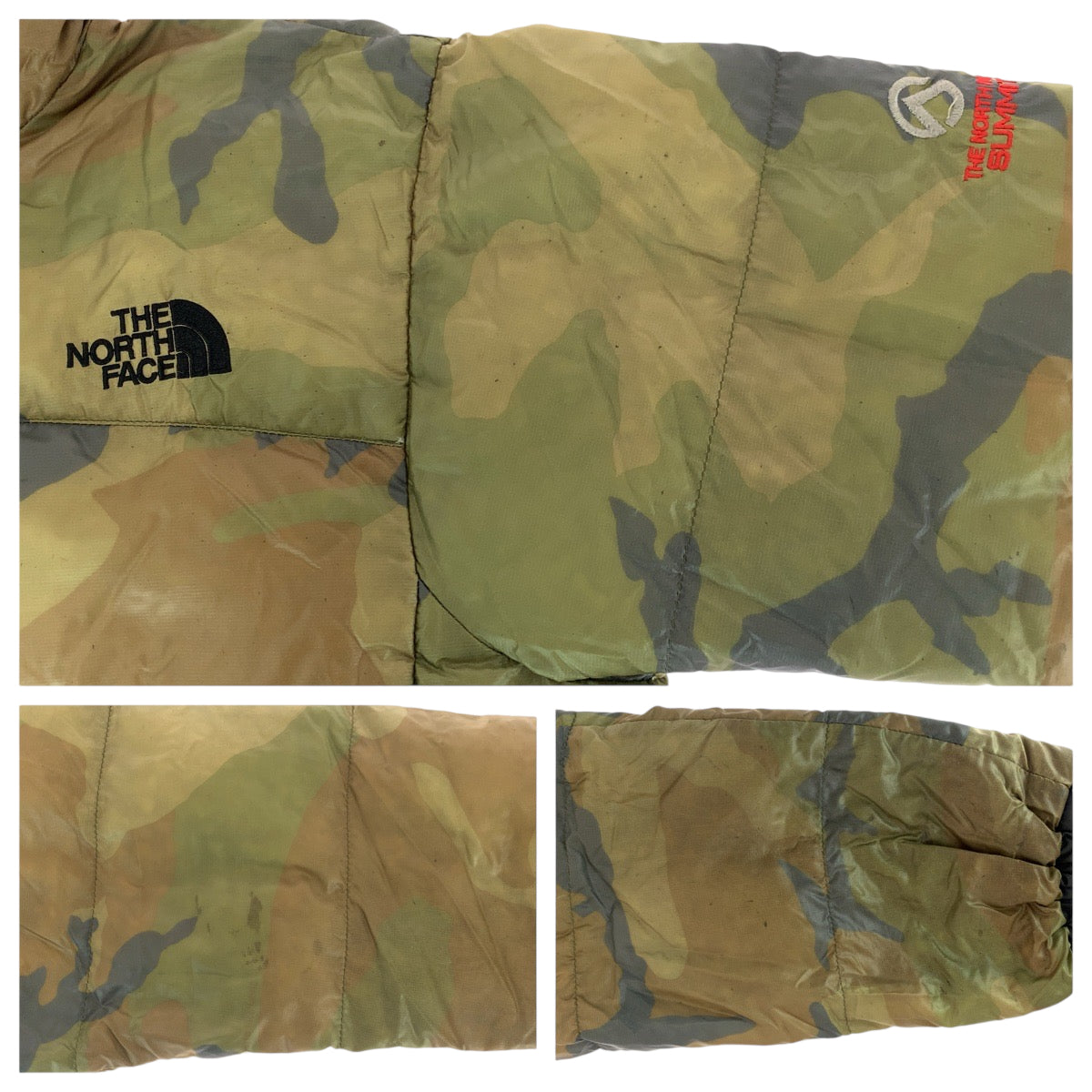 22591
THE NORTH FACE ザ ノースフェイス サミット アコンカグア カモフラ 迷彩 サイズL グリーン マルチカラー ナイロン NDW18605 ダウンジャケット アウター ナイロンジャケット メンズ AB6