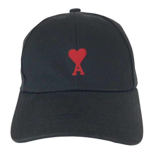 22596
AMI PARIS アミ パリス AMI DE COEUR フリーサイズ ブラック レッド シルバー金具 コットン BFUCP213.481 キャップ 帽子 男女兼用 レディース ABP14