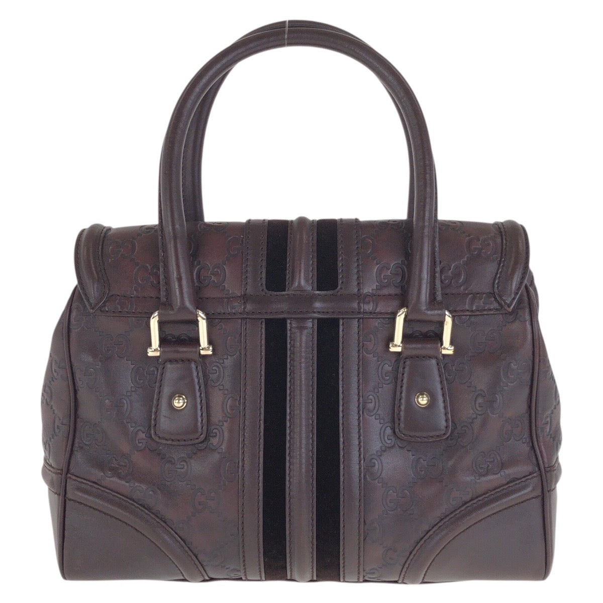 22605
GUCCI Guccissima Brown Gold Hardware Leather 154382 Handbag Ladies ABP49