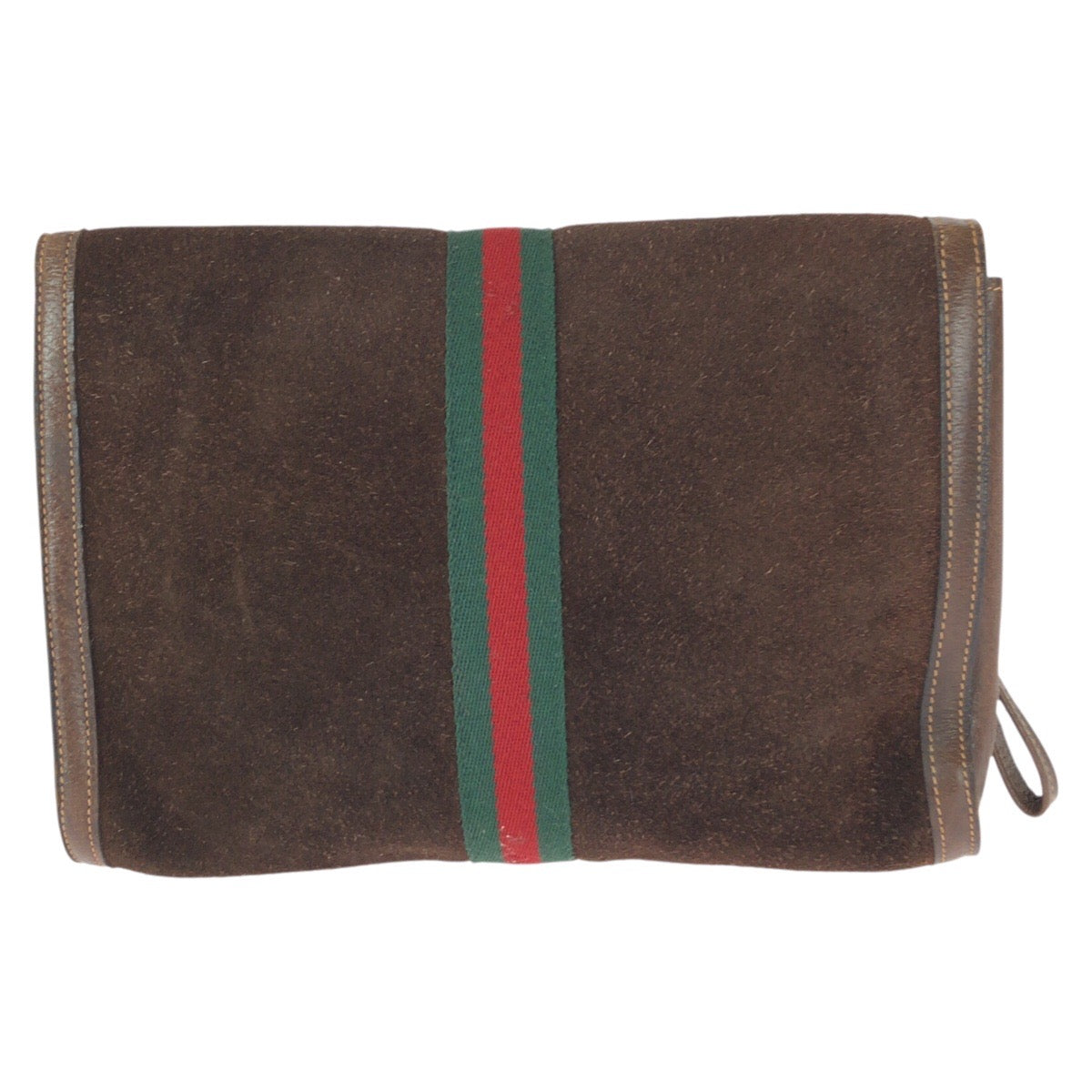 22612
GUCCI グッチ ヴィンテージ オールドグッチ シェリーライン ブラウン ゴールド金具 レザー / スエード クラッチバッグ セカンドバッグ メンズ ABP21