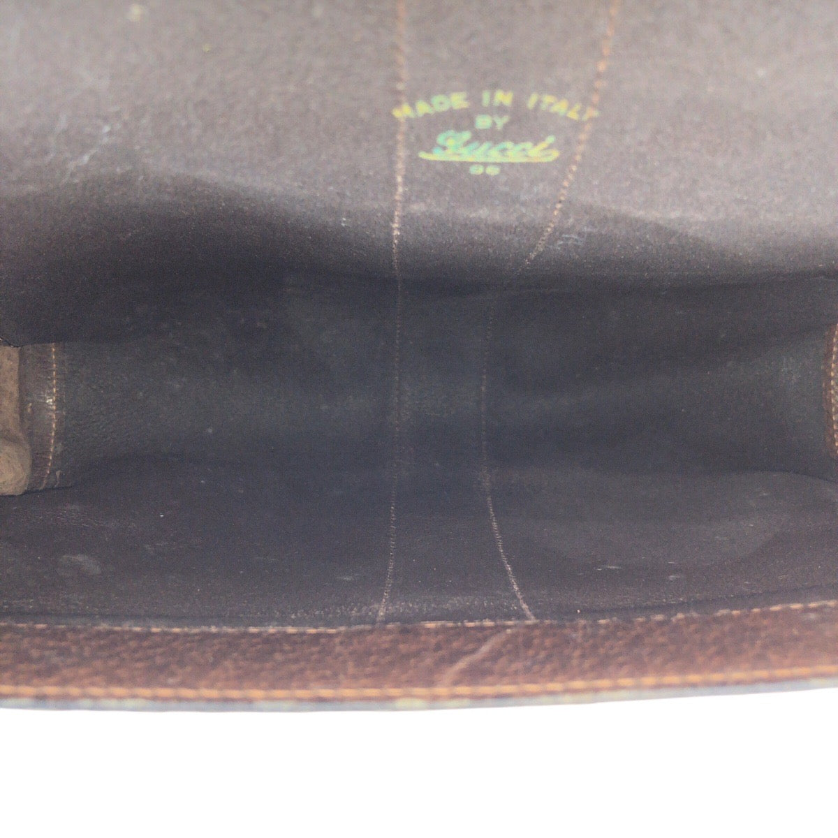 22612
GUCCI グッチ ヴィンテージ オールドグッチ シェリーライン ブラウン ゴールド金具 レザー / スエード クラッチバッグ セカンドバッグ メンズ ABP21