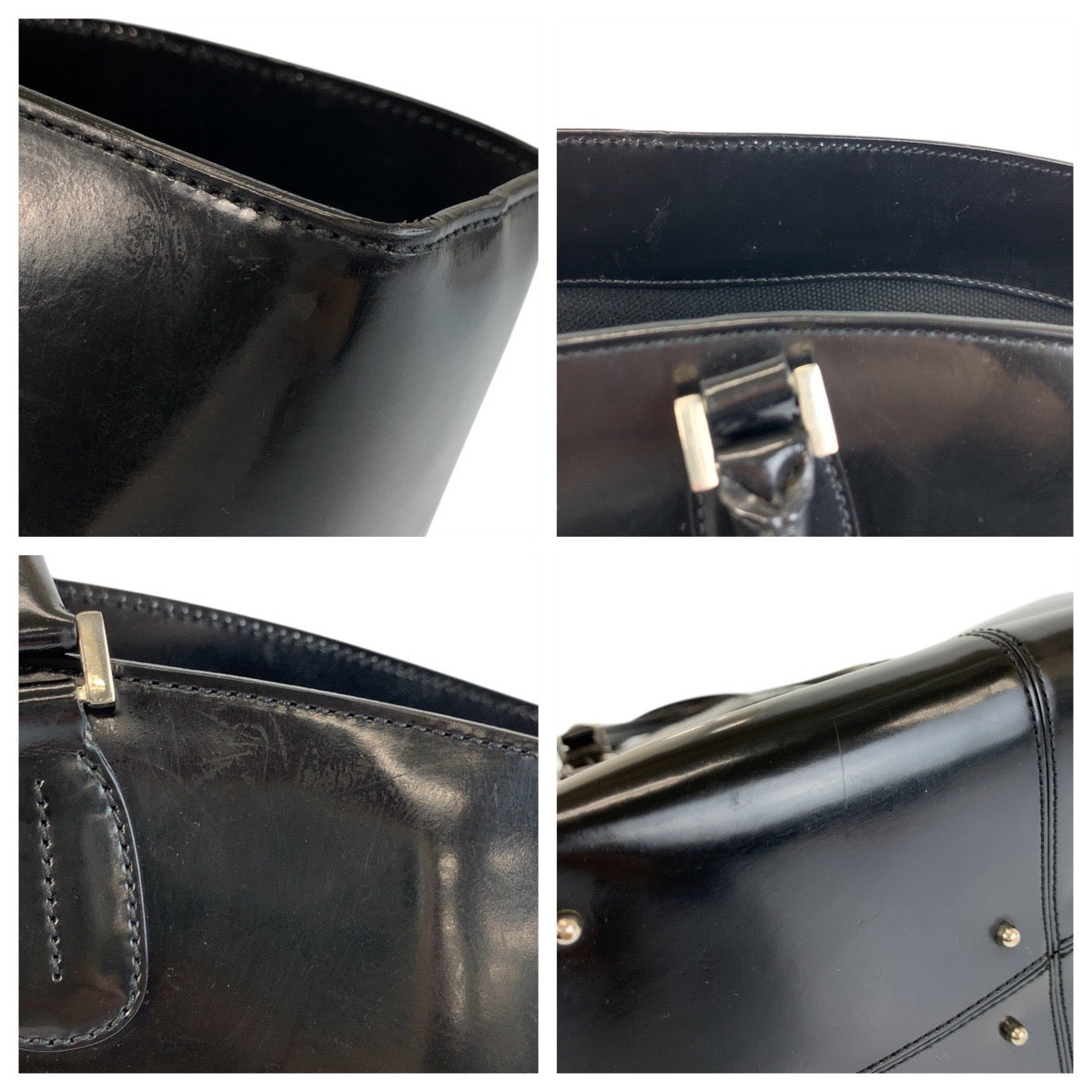 22613
TOD’S トッズ ブラック 黒 レッド シルバー金具 エナメル 8304 トートバッグ ハンドバッグ レディース AB21