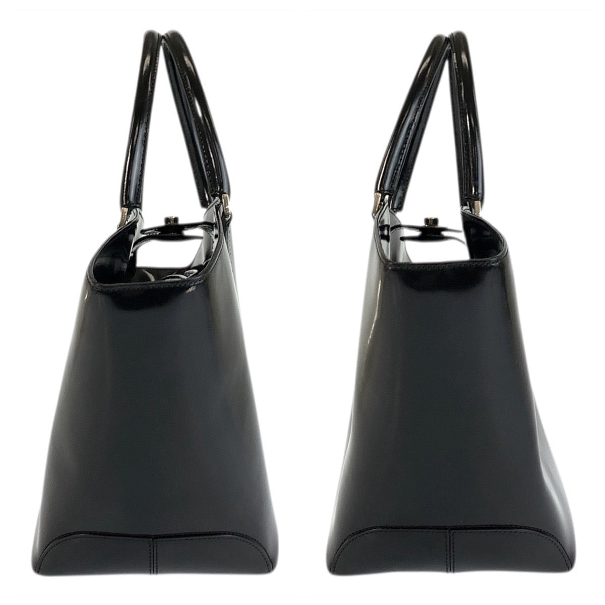 22613
TOD’S トッズ ブラック 黒 レッド シルバー金具 エナメル 8304 トートバッグ ハンドバッグ レディース AB21