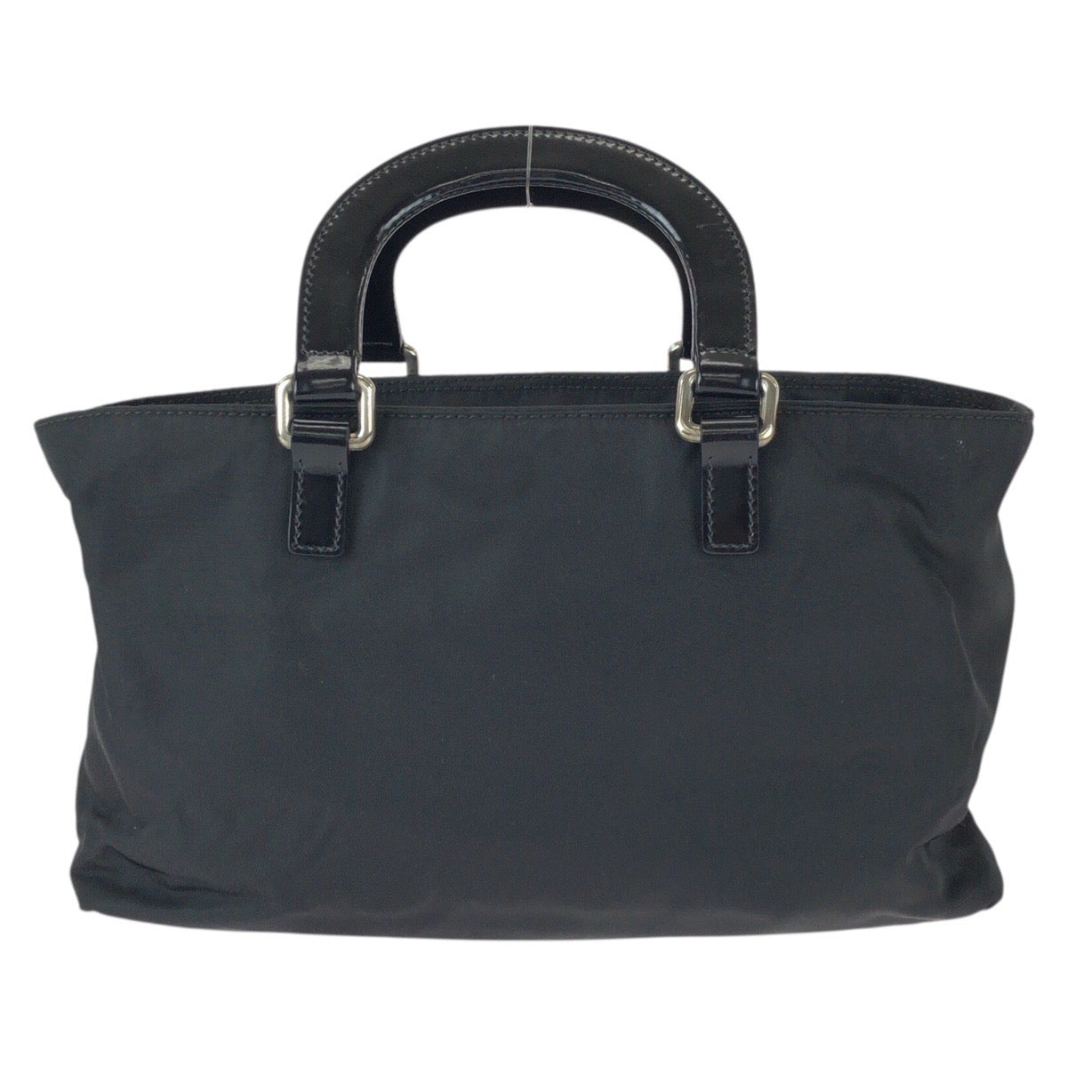 22616
PRADA プラダ テスート ブラック 黒 シルバー金具 ナイロン / パテントレザー ハンドバッグ 男女兼用 レディース ABP35