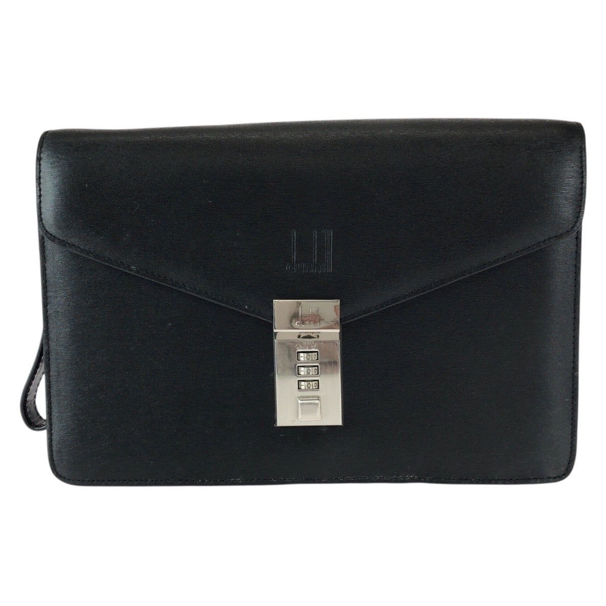 22617
Dunhill ダンヒル ブラック 黒 シルバー金具 レザー クラッチバッグ セカンドバッグ メンズ ABP15