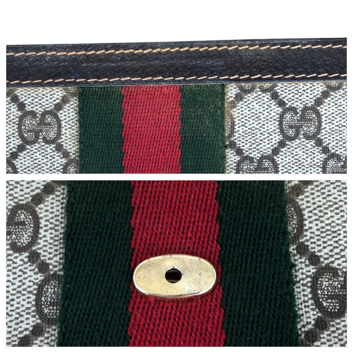 22619
GUCCI グッチ ヴィンテージ シェリーライン オールドグッチ ベージュ ブラウン GGスプリームキャンバス / レザー 41 014 3087 25 クラッチバッグ セカンドバッグ レディース ABP21