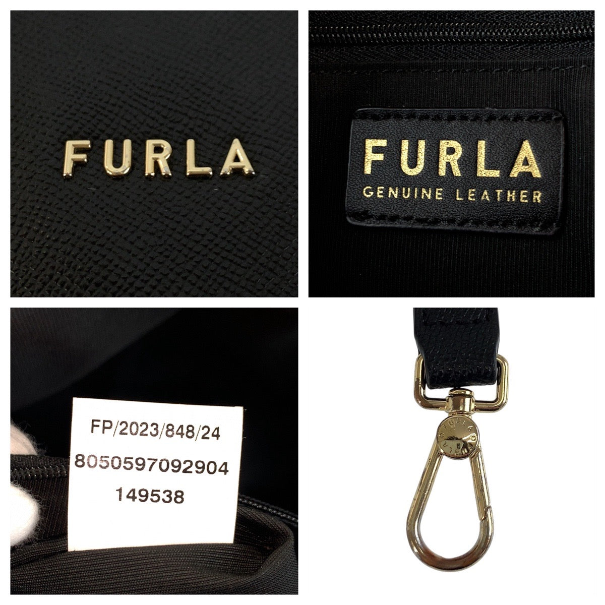 22622
Furla フルラ ブラック 黒 ゴールド金具 レザー 149538 ハンドバッグ ショルダーバッグ 2way レディース ABP10