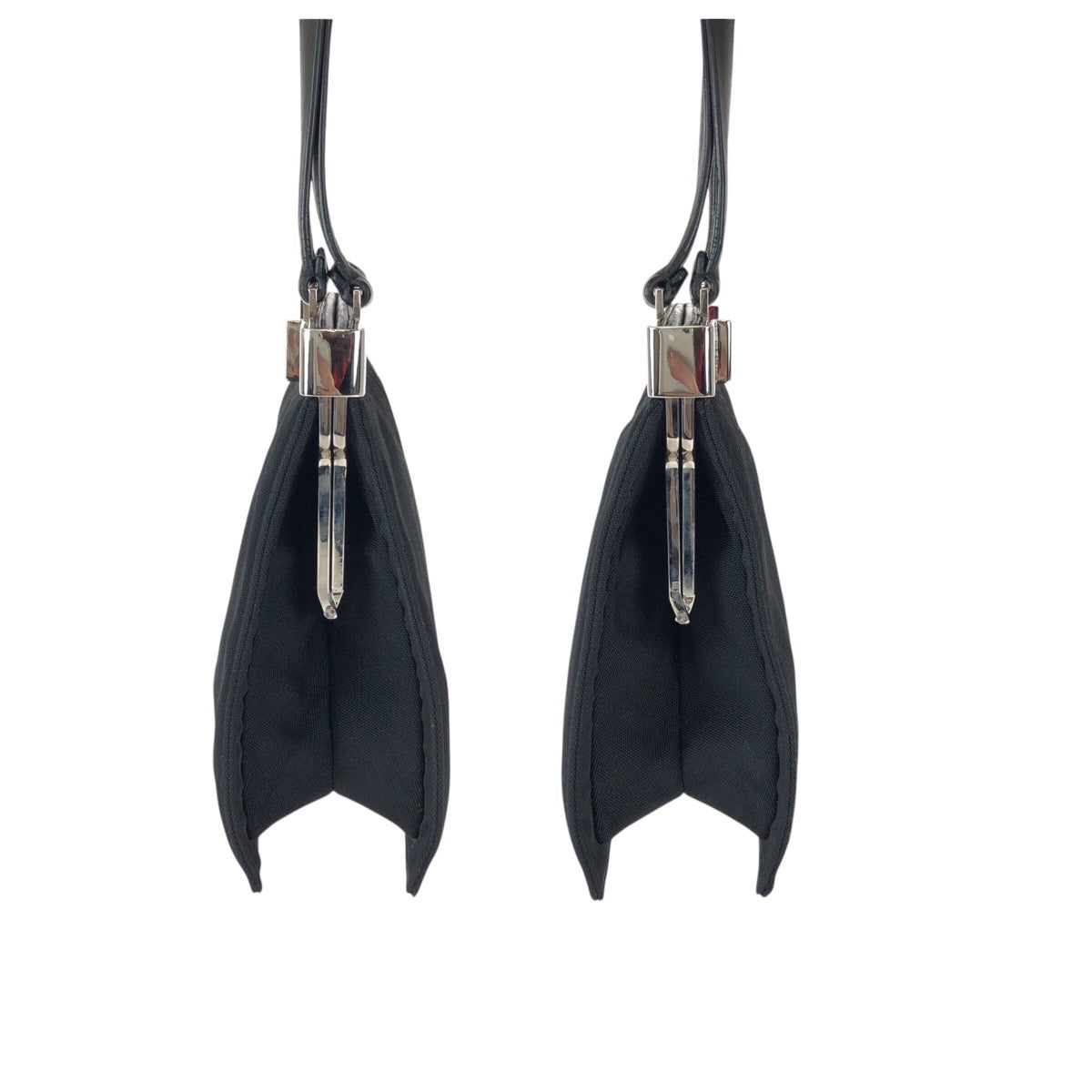 22625
GUCCI グッチ ヴィンテージ ブラック 黒 シルバー金具 キャンバス / レザー 001.3218 ハンドバッグ ショルダーバッグ レディース ABP30