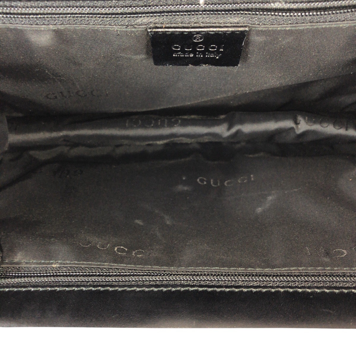 22625
GUCCI グッチ ヴィンテージ ブラック 黒 シルバー金具 キャンバス / レザー 001.3218 ハンドバッグ ショルダーバッグ レディース ABP30