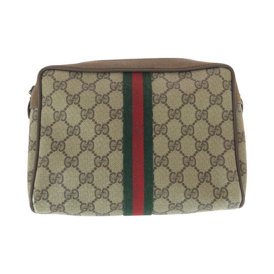 22626
GUCCI グッチ ヴィンテージ シェリーライン オールドグッチ オールドグッチ ベージュ ブラウン GGスプリームキャンバス / レザー 89 01 012 クラッチバッグ セカンドバッグ メンズ AB12