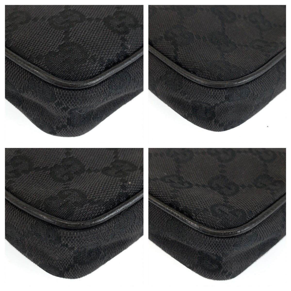 22628
GUCCI グッチ ブラック 黒 シルバー金具 GGキャンバス / レザー 120975 ショルダーバッグ ポシェット レディース ABP35