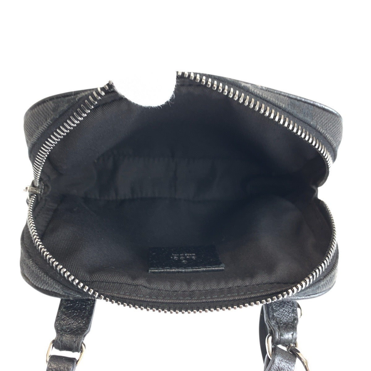 22628
GUCCI グッチ ブラック 黒 シルバー金具 GGキャンバス / レザー 120975 ショルダーバッグ ポシェット レディース ABP35