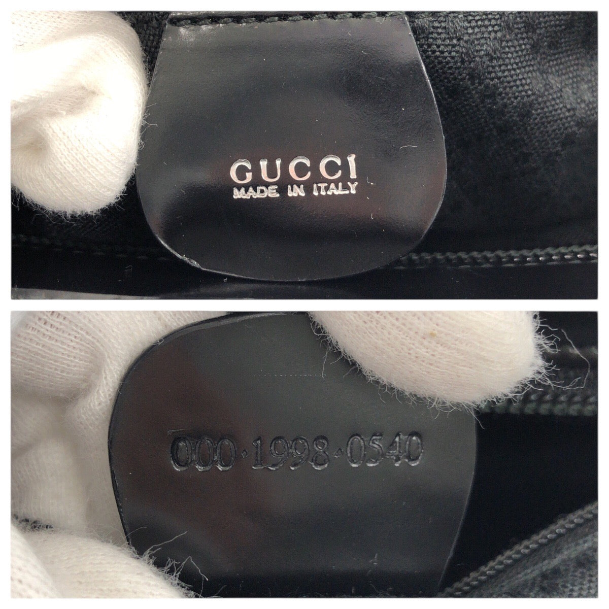 22629
GUCCI Gucci Bamboo Black Silver Hardware Canvas / Enamel 000 1998 0540 Tote Bag Shoulder Bag 2way Ladies ABP35