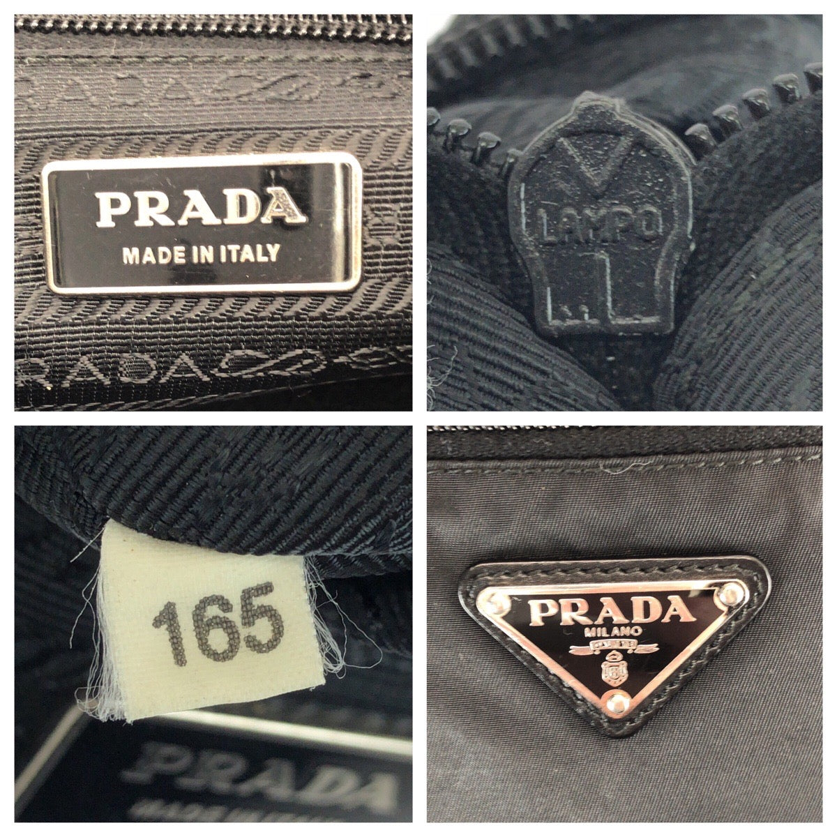 22631
PRADA プラダ テスート 三角ロゴプレート ブラック 黒 シルバー金具 ナイロン / レザー ショルダーバッグ メッセンジャーバッグ メンズ ABP37