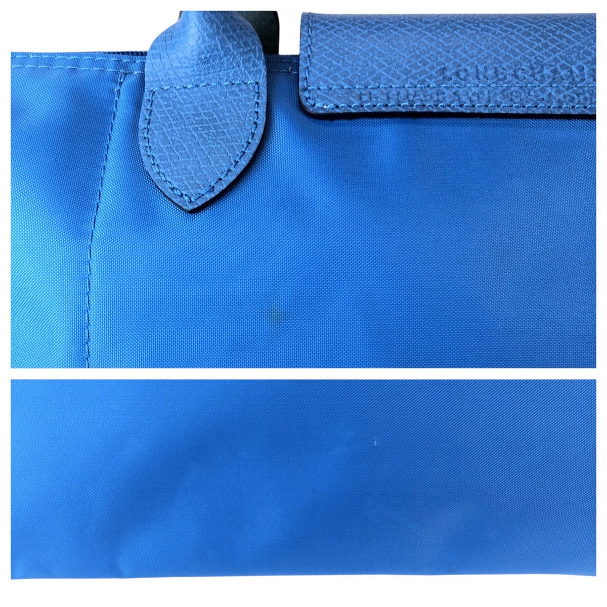 22632
Longchamp Le Pliage M Blue Silver Hardware Nylon L1623619P50 Tote Bag Unisex Women's ABP10