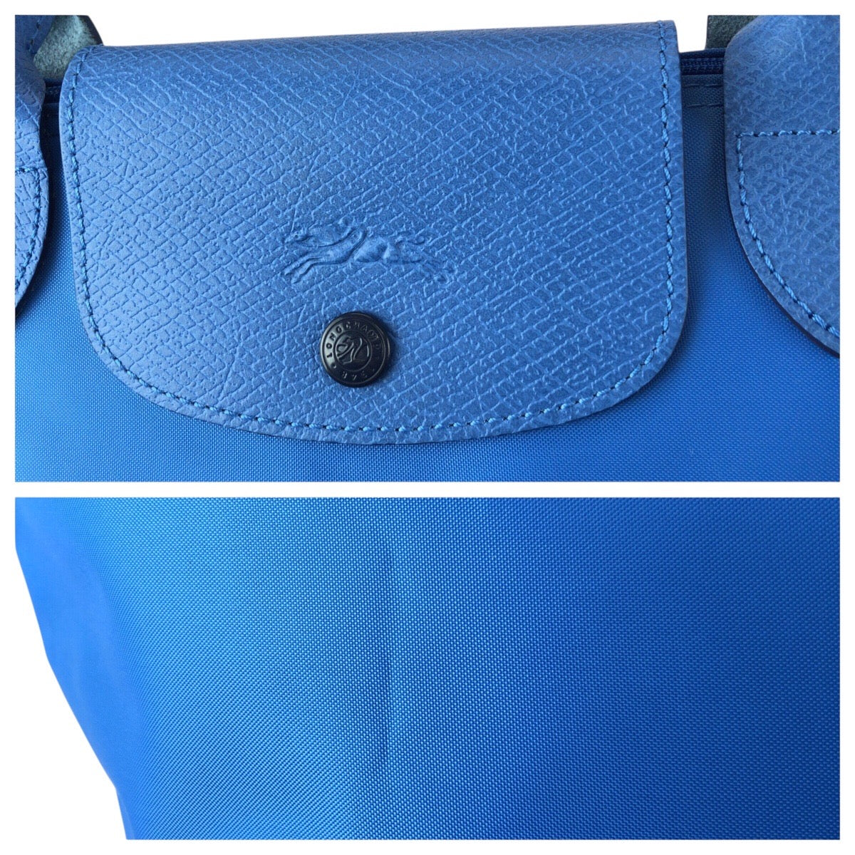 22632
Longchamp Le Pliage M Blue Silver Hardware Nylon L1623619P50 Tote Bag Unisex Women's ABP10