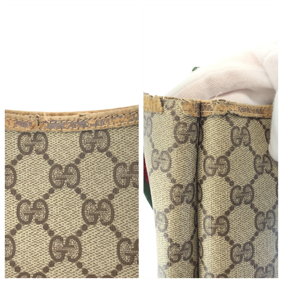 22633
GUCCI グッチ ヴィンテージ オールドグッチ シェリーライン ベージュ GGスプリームキャンバス / レザー 39 02 003 トートバッグ ショルダーバッグ レディース B16