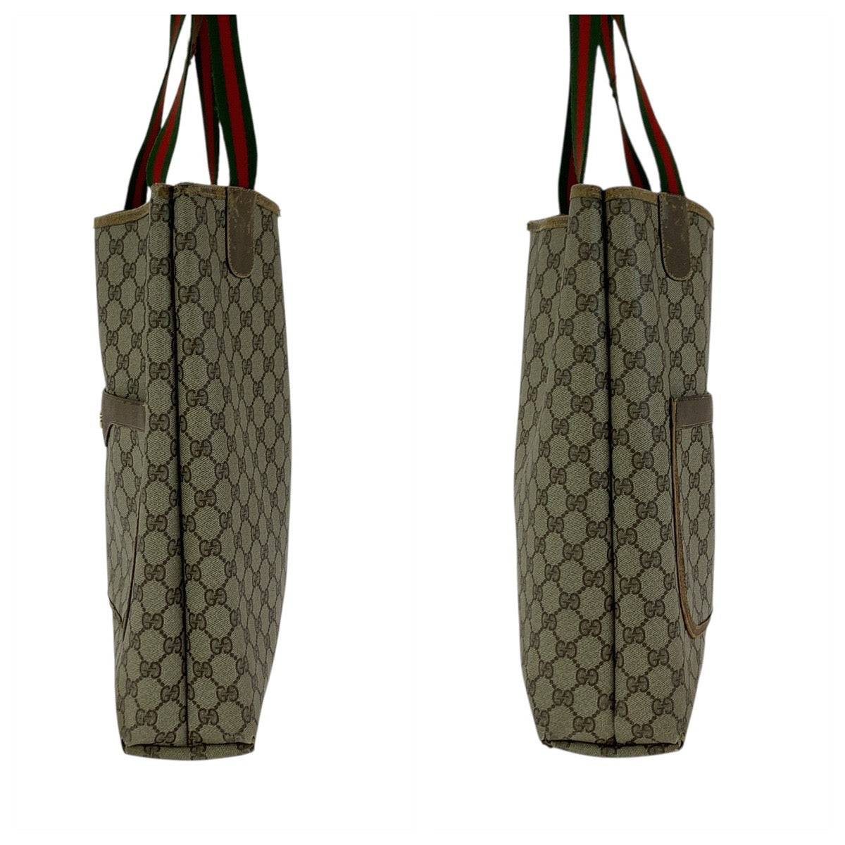 22633
GUCCI グッチ ヴィンテージ オールドグッチ シェリーライン ベージュ GGスプリームキャンバス / レザー 39 02 003 トートバッグ ショルダーバッグ レディース B16