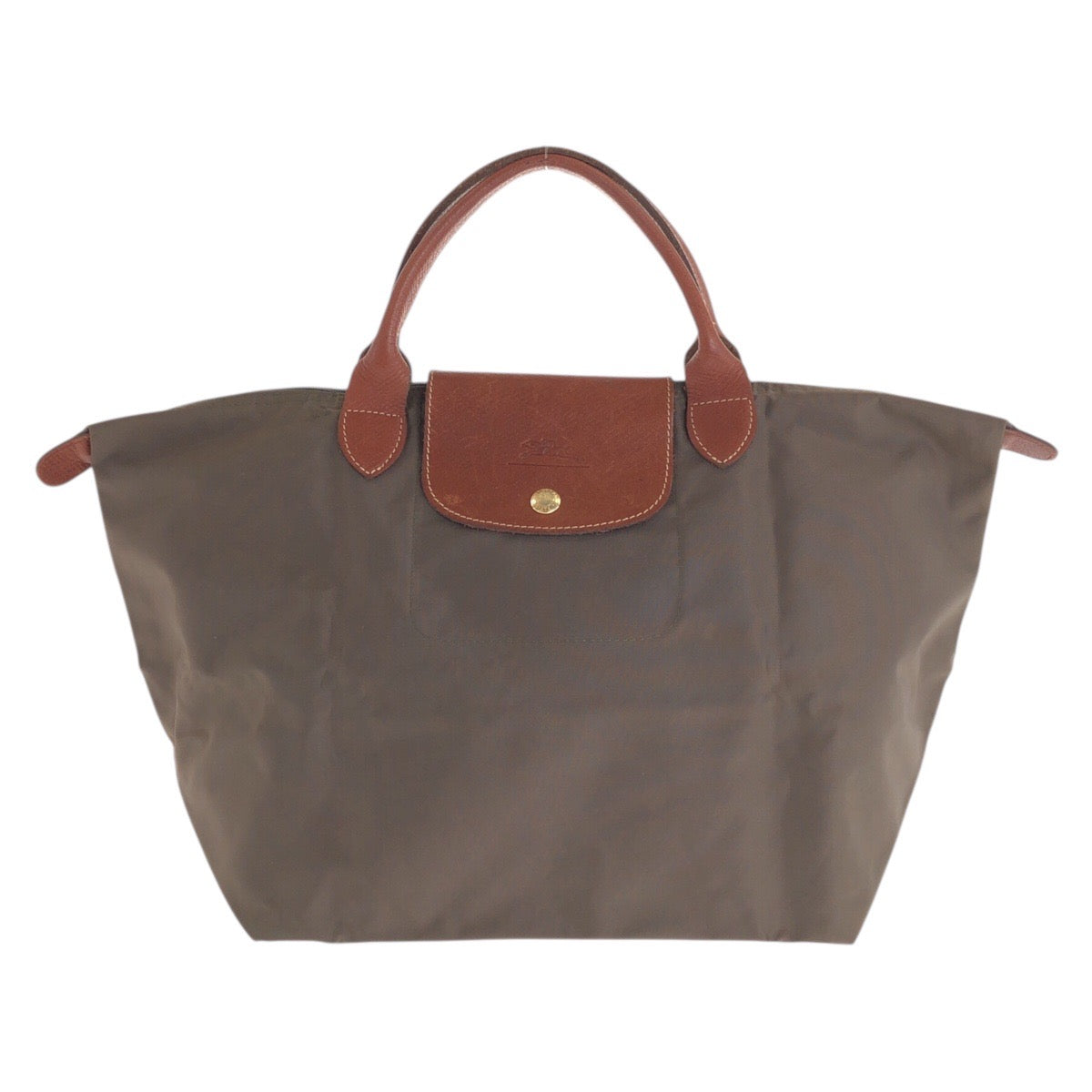 22636
Longchamp ロンシャン ル・プリアージュ カーキ ブラウン ゴールド金具 ナイロン / レザー トートバッグ ハンドバッグ レディース AB8