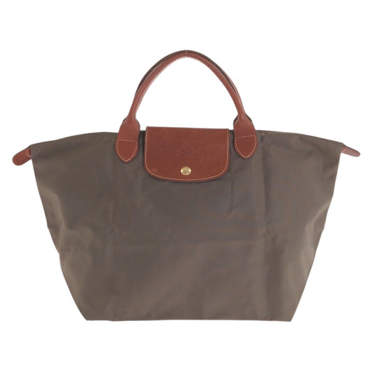 22636
Longchamp ロンシャン ル・プリアージュ カーキ ブラウン ゴールド金具 ナイロン / レザー トートバッグ ハンドバッグ レディース AB8