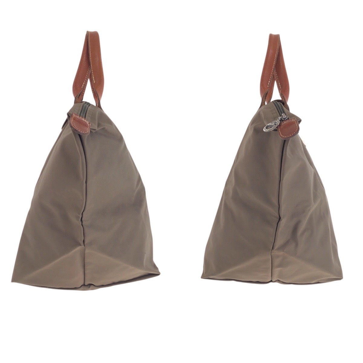 22636
Longchamp ロンシャン ル・プリアージュ カーキ ブラウン ゴールド金具 ナイロン / レザー トートバッグ ハンドバッグ レディース AB8