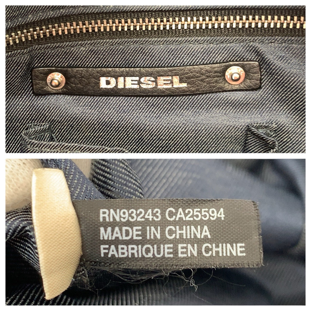 22637
DIESEL ディーゼル レ ジッパー 2way ブラック 黒 シルバー金具 レザー X03628 ショルダーバッグ トートバッグ レディース AB8