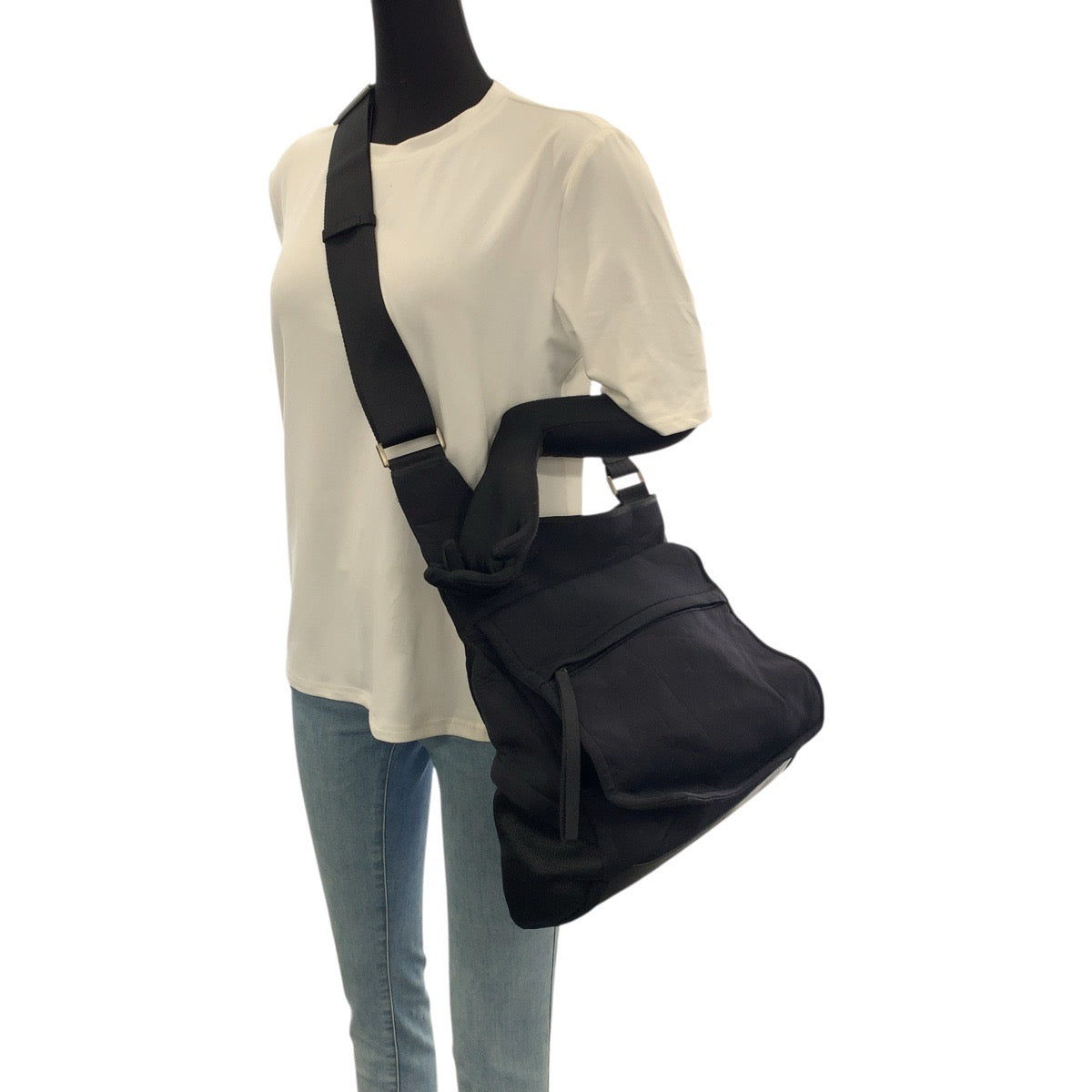 22638
PRADA プラダ プラダスポーツ ブラック 黒 シルバー金具 / ネオプレン ショルダーバッグ メッセンジャーバッグ メンズ AB15