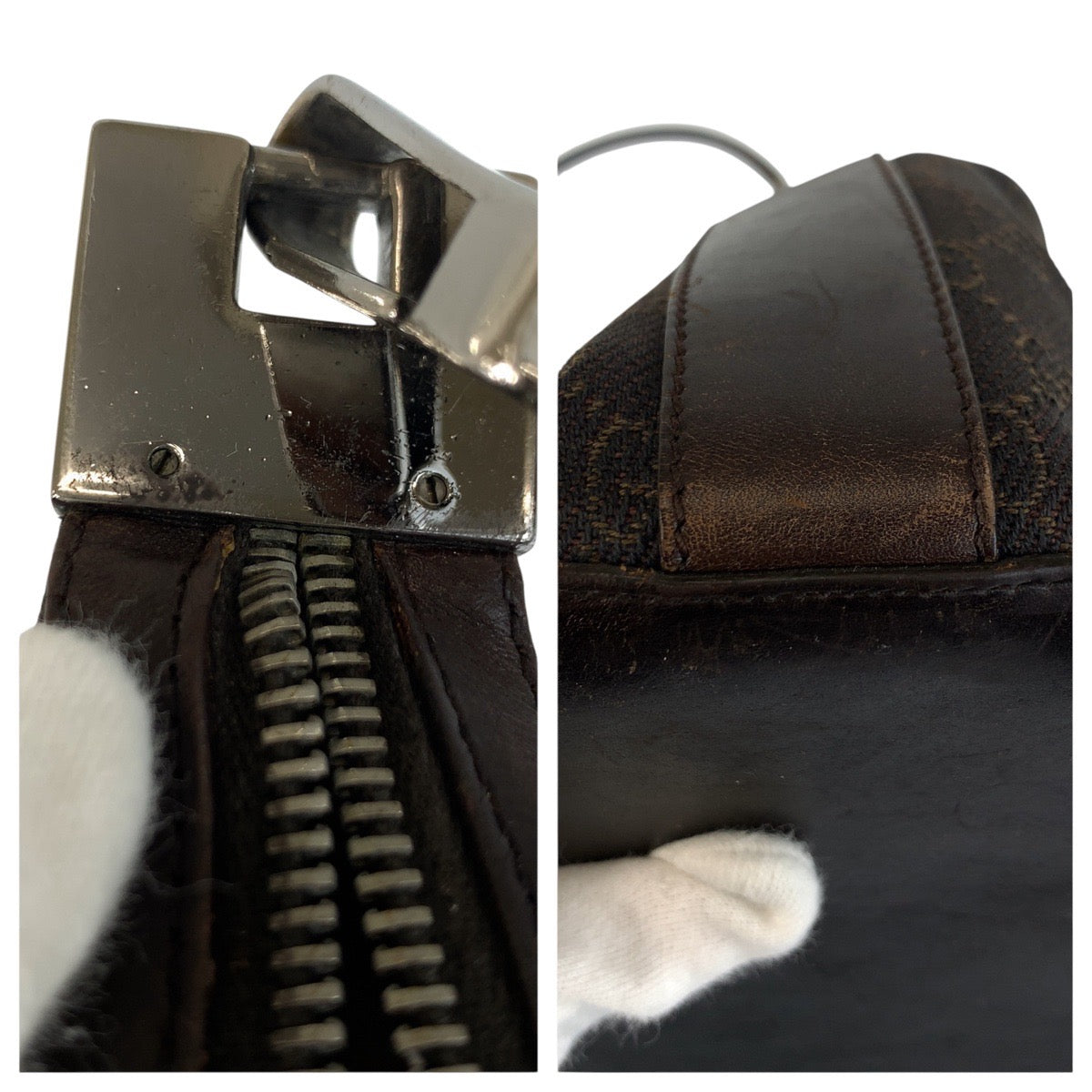 22640
GUCCI グッチ ブラウン ダークブラウン シルバー金具 GGキャンバス 01234 ショルダーバッグ レディース AB21