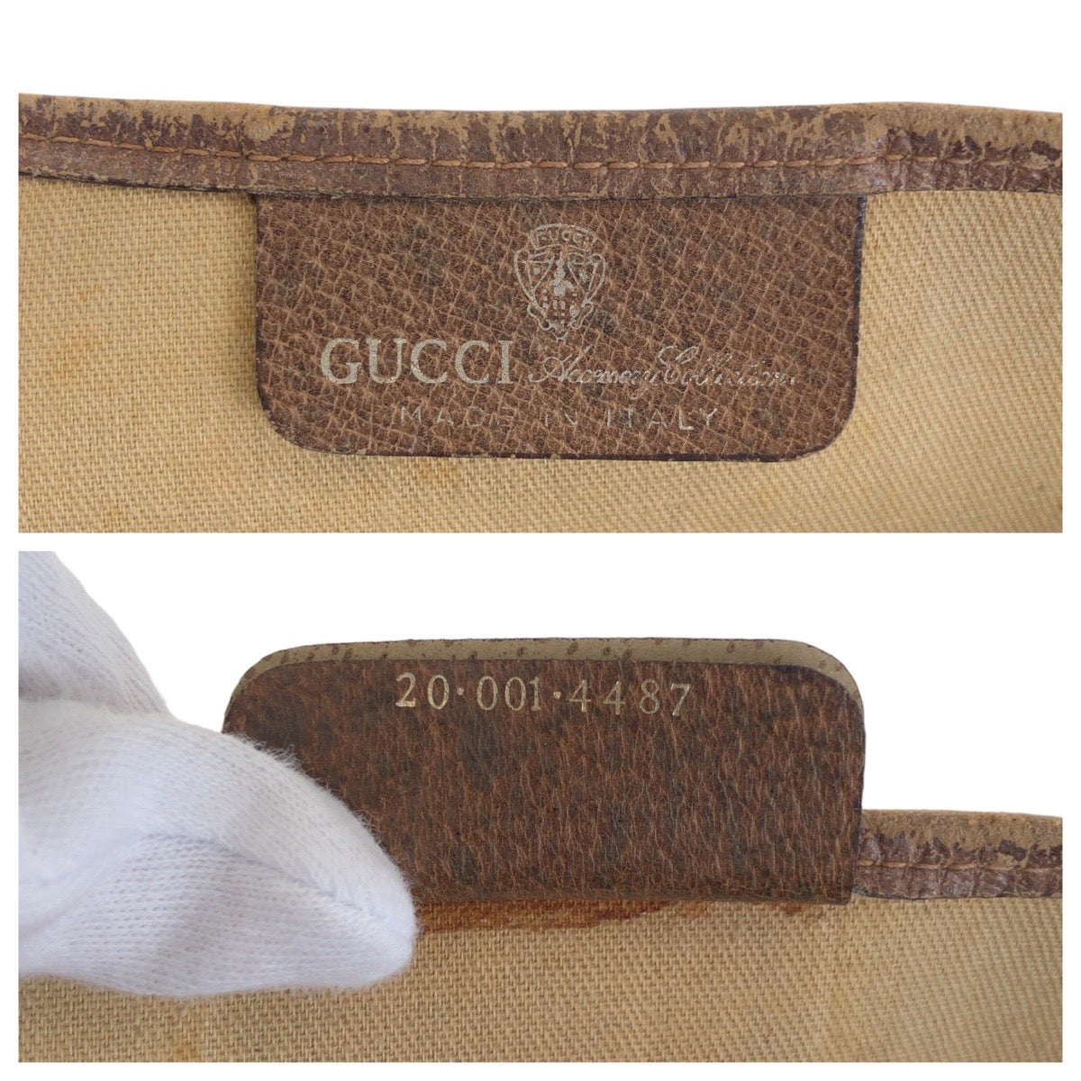 22641
GUCCI Vintage Sherry Line Beige Brown GG Supreme Canvas / Leather 20 001 4487 Tote Bag Shoulder Bag Ladies AB16