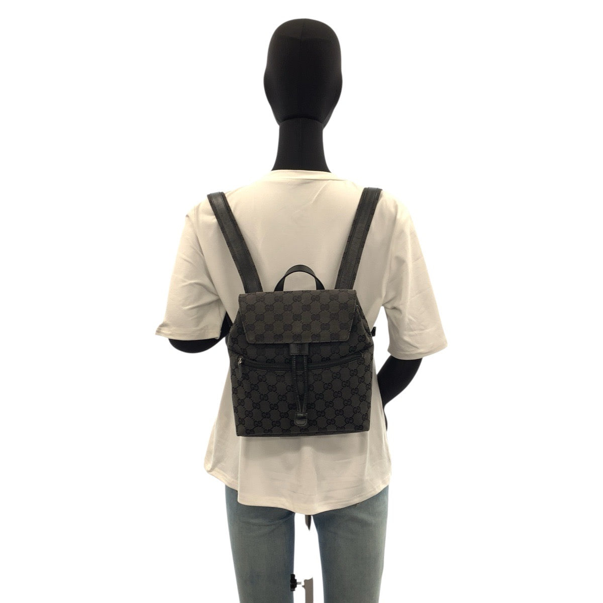 22645
GUCCI グッチ ブラック 黒 GGキャンバス 003 0242 バックパック デイパック レディース ABP35