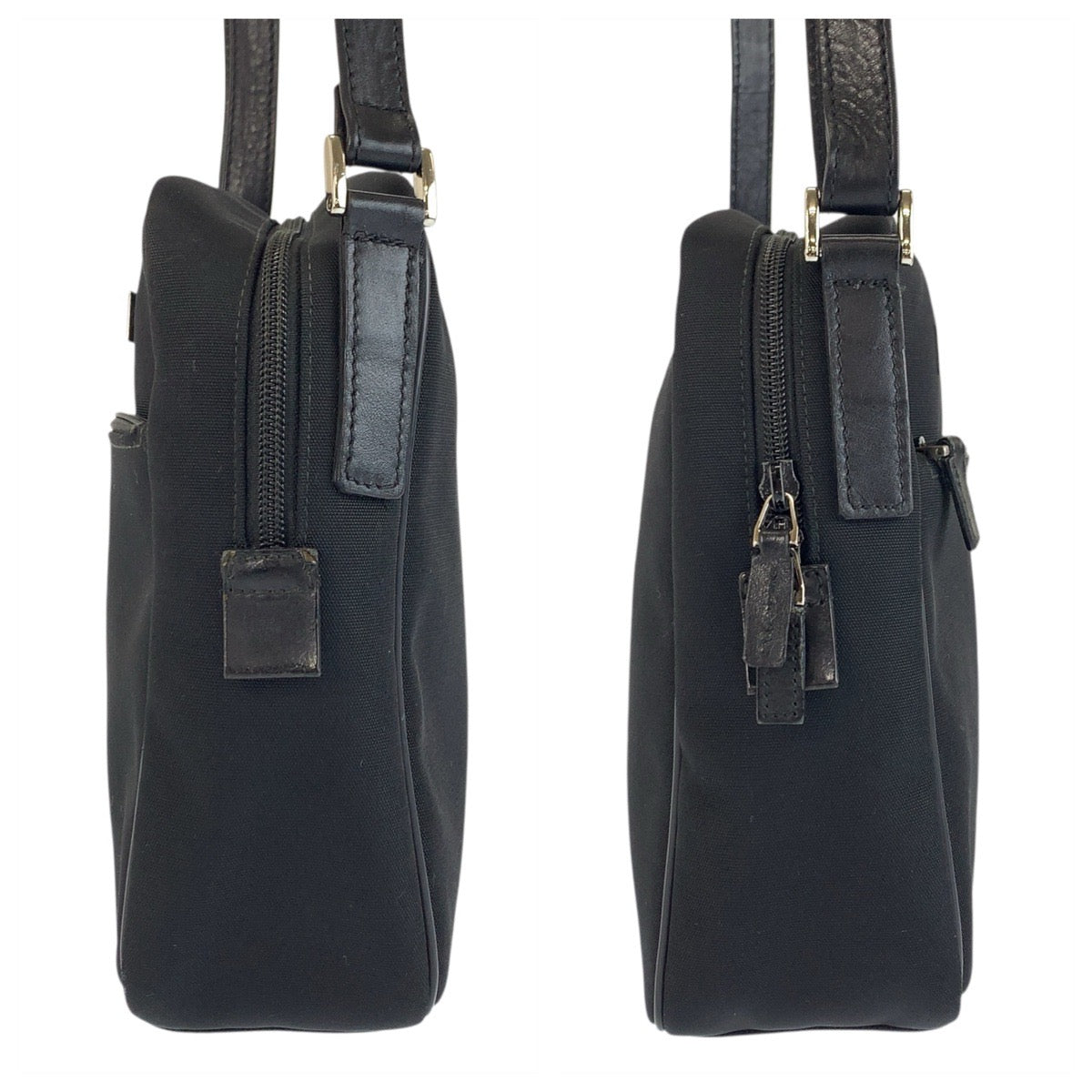 22646
GUCCI グッチ ブラック 黒 シルバー金具 ナイロン 0181612 ショルダーバッグ ポシェット 男女兼用 メンズ AB28