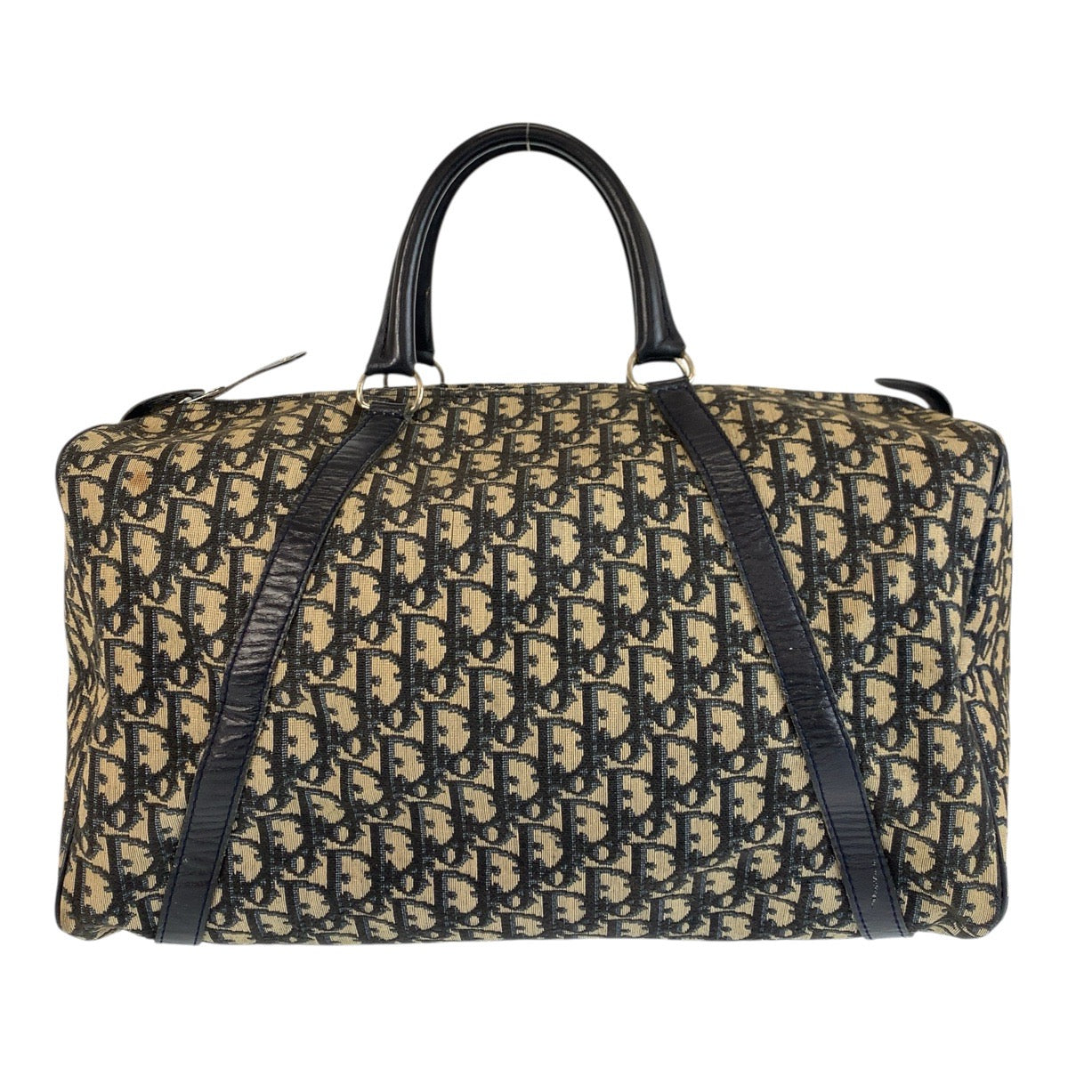 22649
Christian Dior クリスチャンディオール ヴィンテージ トロッター ネイビー ベージュ シルバー金具 キャンバス / レザー ハンドバッグ ボストンバッグ レディース ABP56