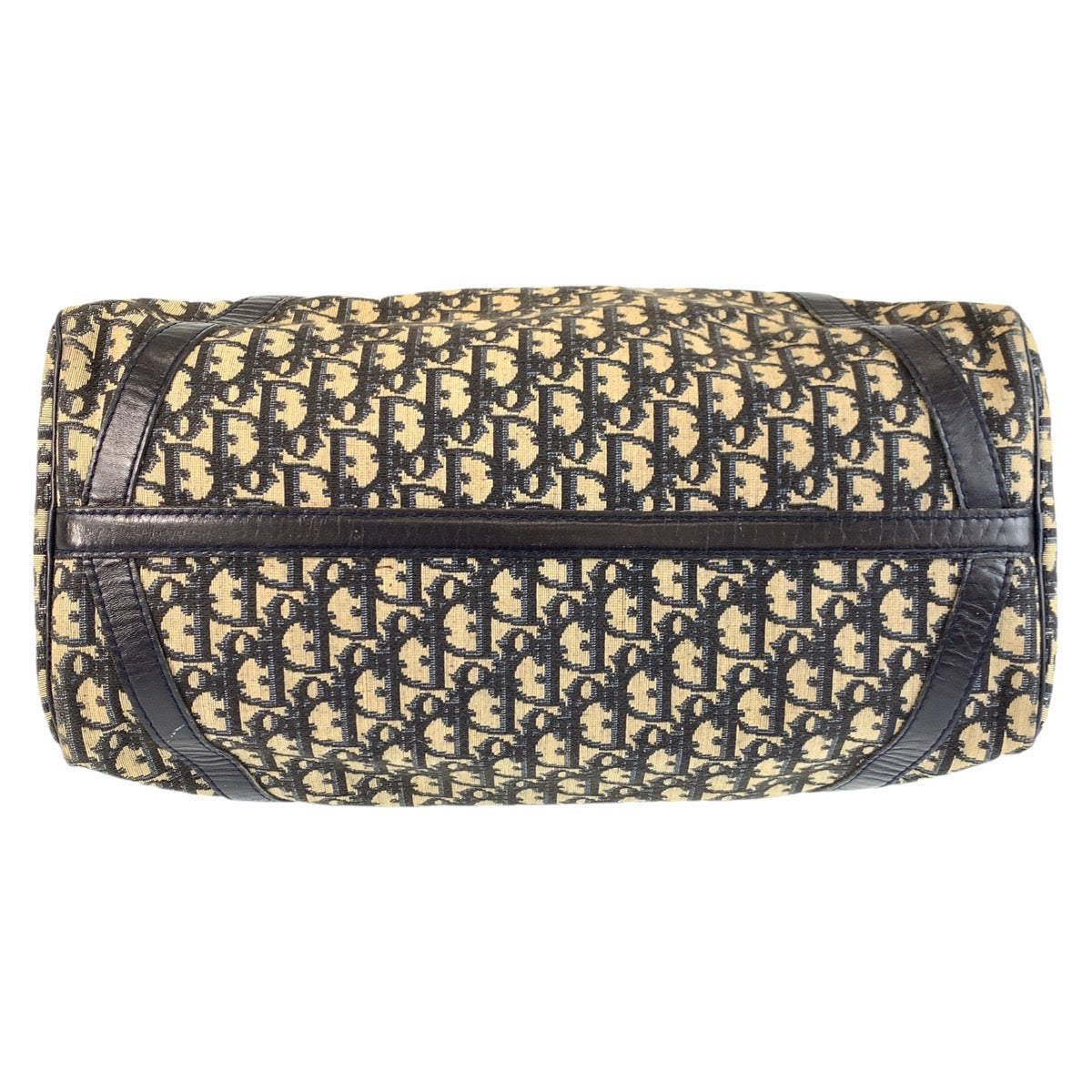 22649
Christian Dior クリスチャンディオール ヴィンテージ トロッター ネイビー ベージュ シルバー金具 キャンバス / レザー ハンドバッグ ボストンバッグ レディース ABP56