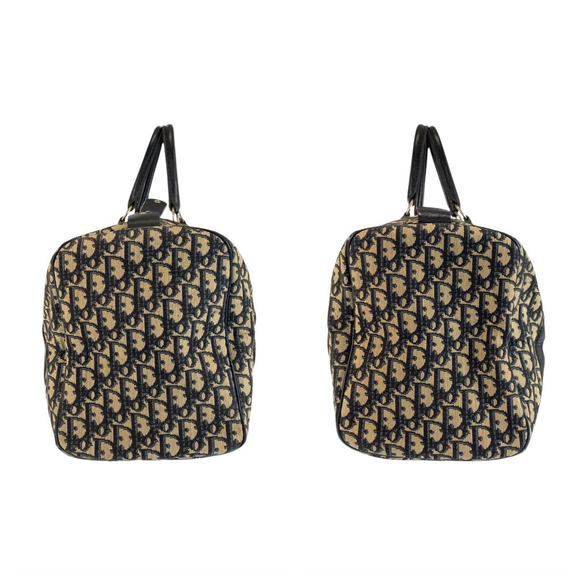 22649
Christian Dior クリスチャンディオール ヴィンテージ トロッター ネイビー ベージュ シルバー金具 キャンバス / レザー ハンドバッグ ボストンバッグ レディース ABP56
