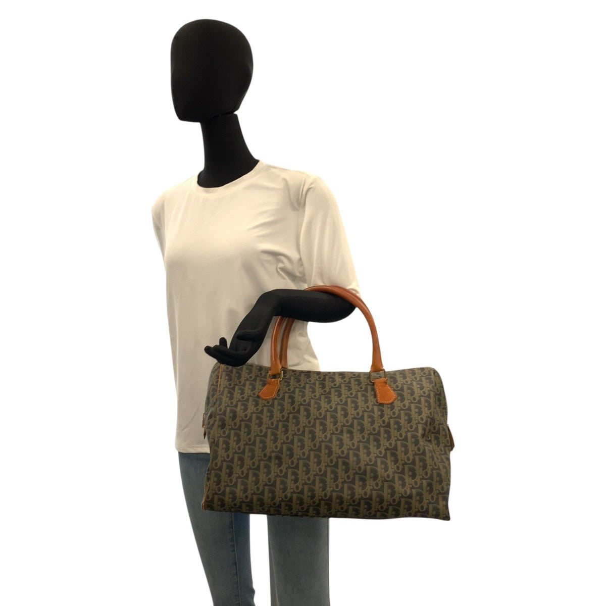 22652
Christian Dior クリスチャンディオール ヴィンテージ トロッター ブラウン ゴールド金具 PVC / レザー ボストンバッグ ハンドバッグ レディース AB30