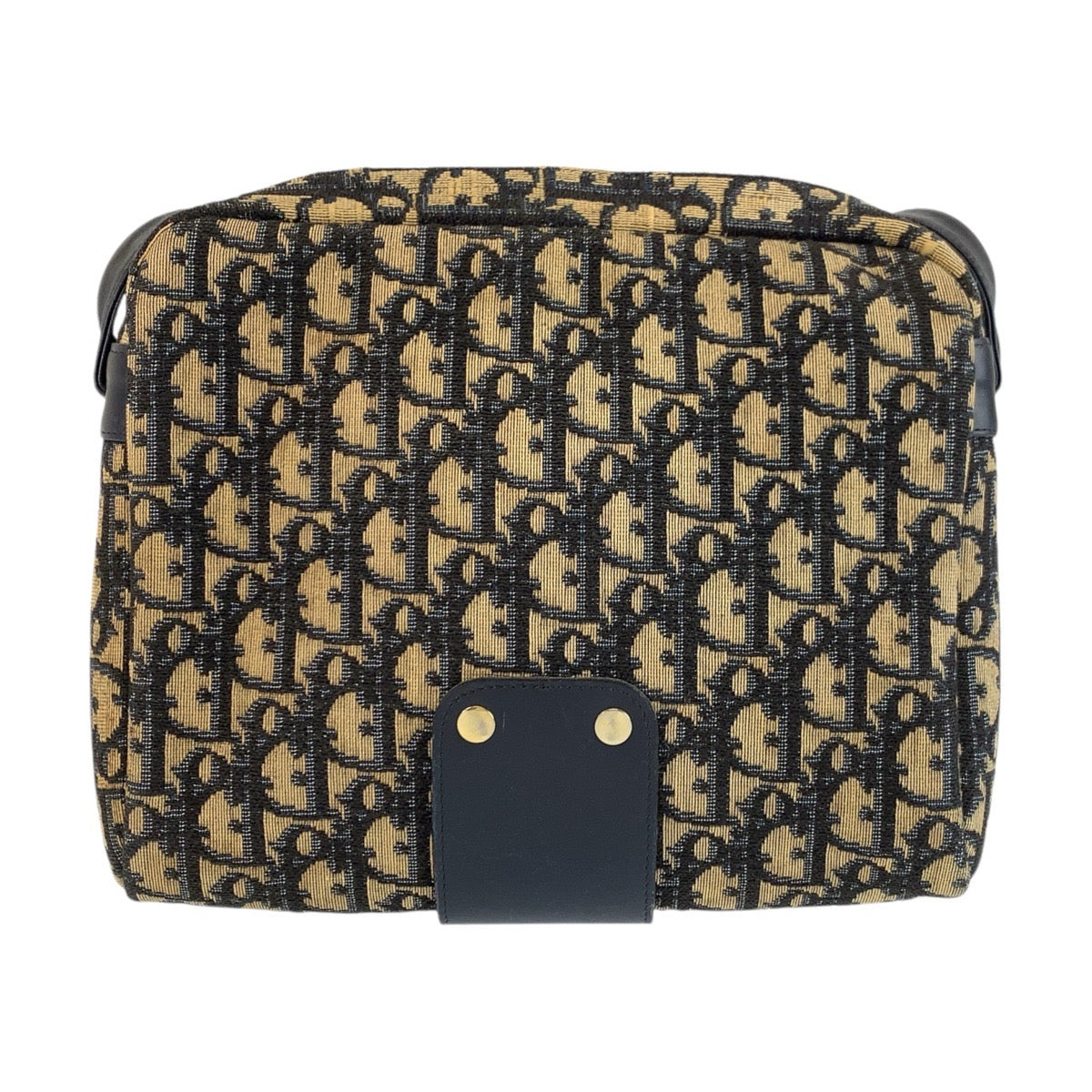22653
Christian Dior Trotter Navy Beige Canvas / Leather Shoulder Bag Ladies ABP35