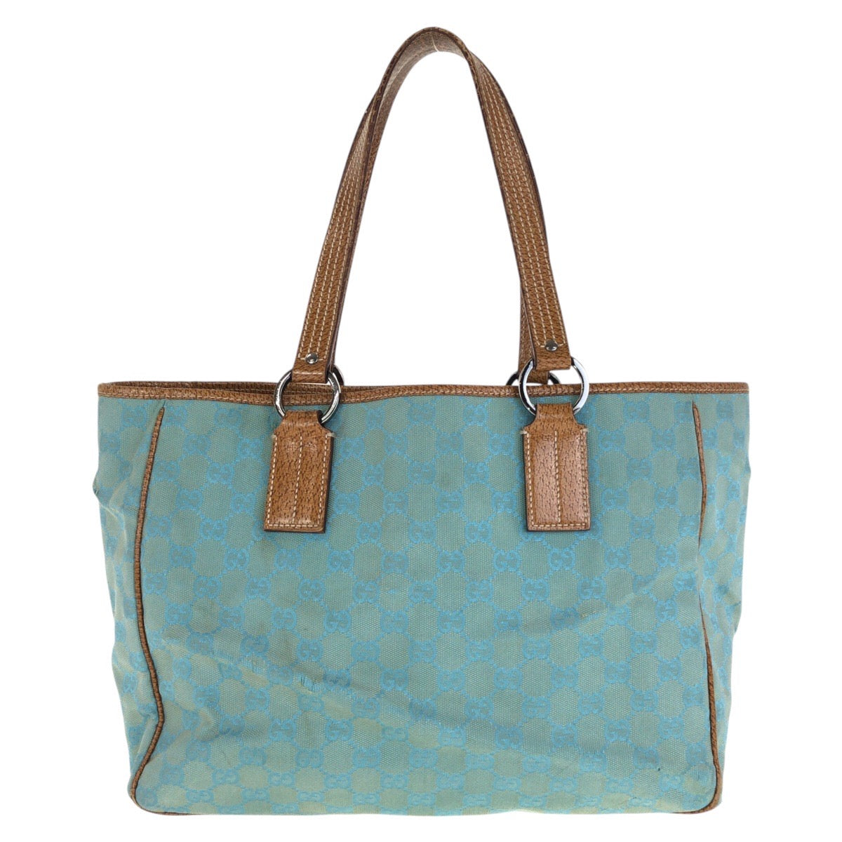 22655
GUCCI グッチ ライトブルー ブラウン GGキャンバス / レザー 113017 トートバッグ ショルダーバッグ レディース AB28