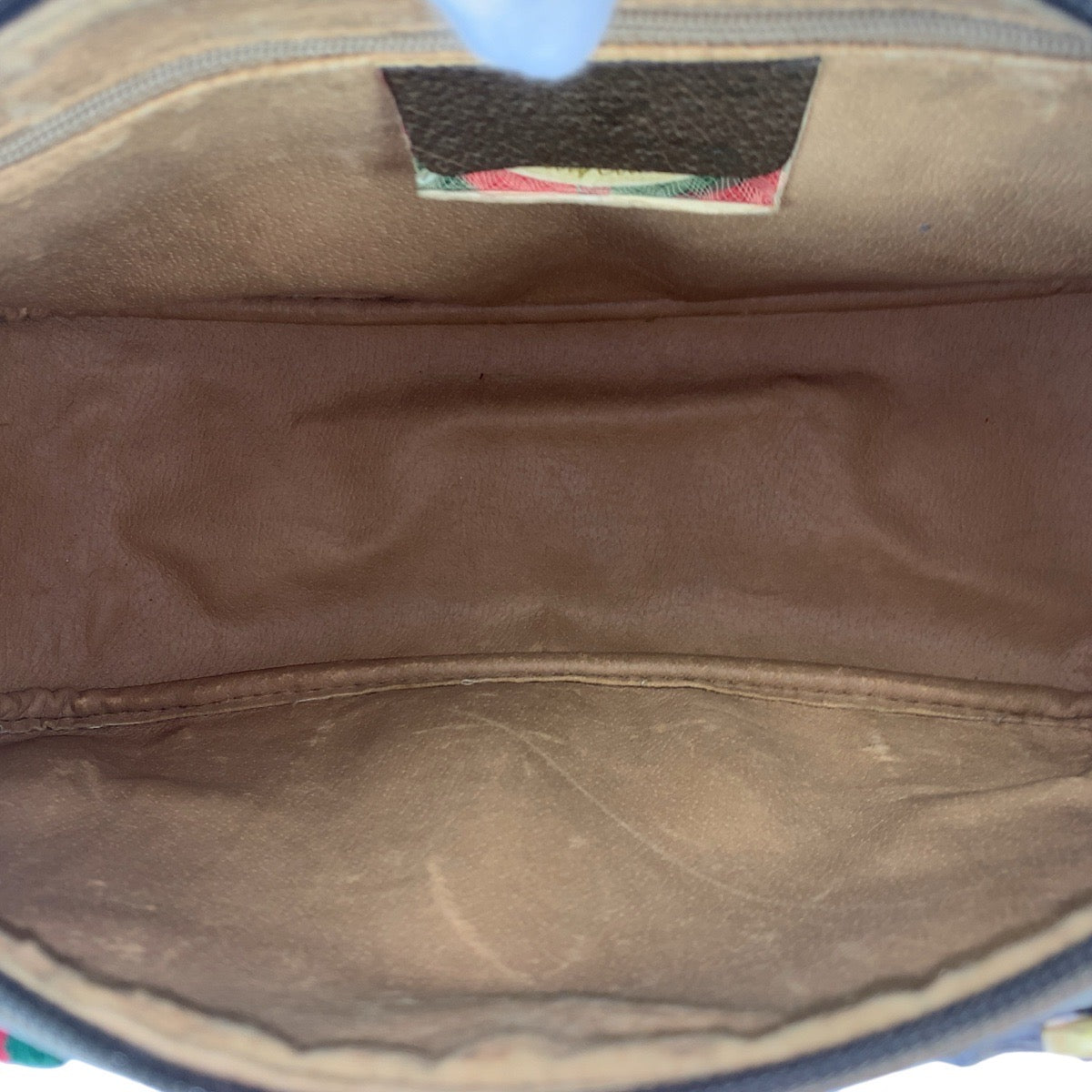 22656
GUCCI Vintage Old Gucci Sherry Line Beige Brown Gold Hardware GG Supreme Canvas 39.02.040 Shoulder Bag Handbag Mini Boston Bag Ladies AB35