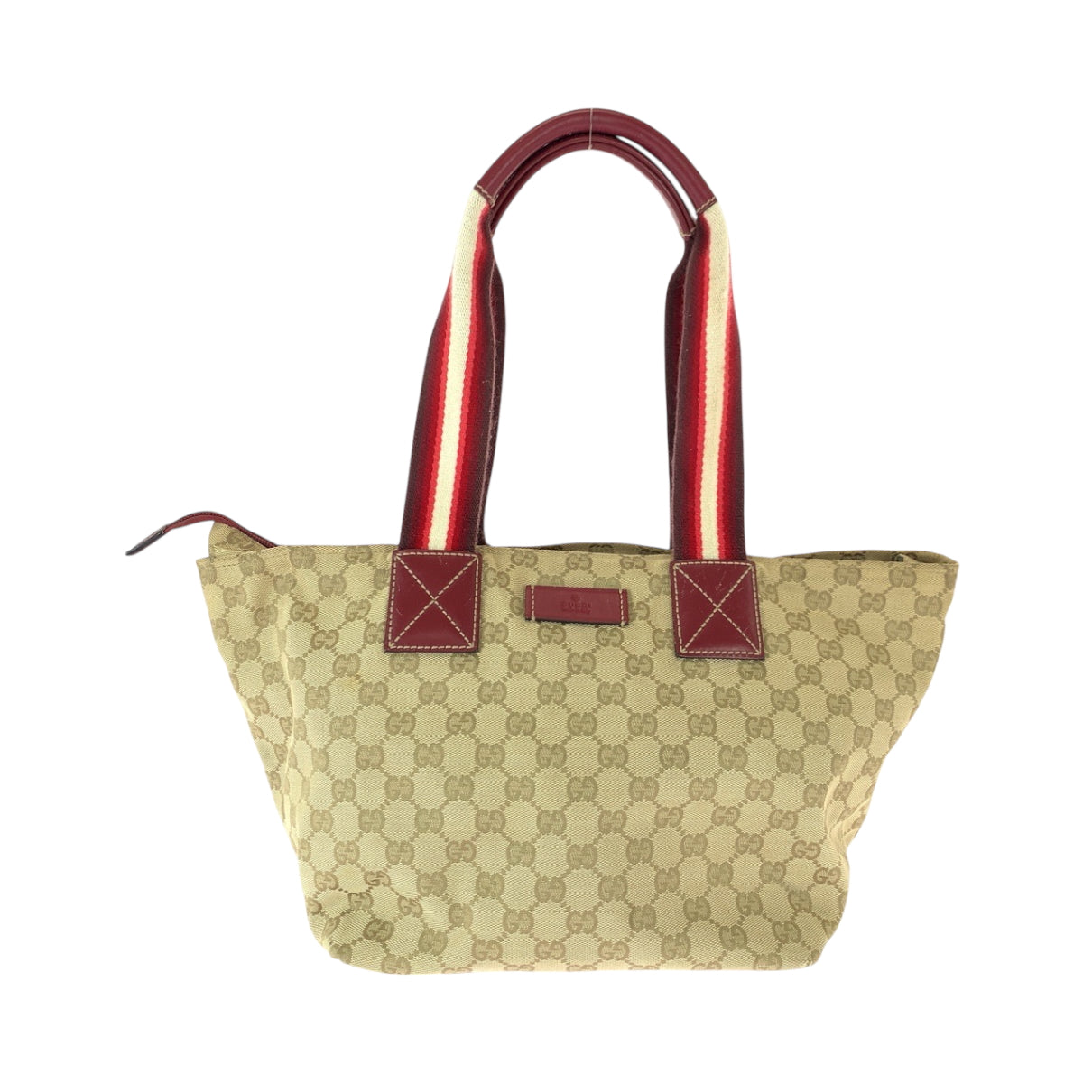 22658
GUCCI グッチ シェリーライン ブラウン ベージュ レッド GGキャンバス / レザー 131230 ショルダーバッグ トートバッグ レディース AB28