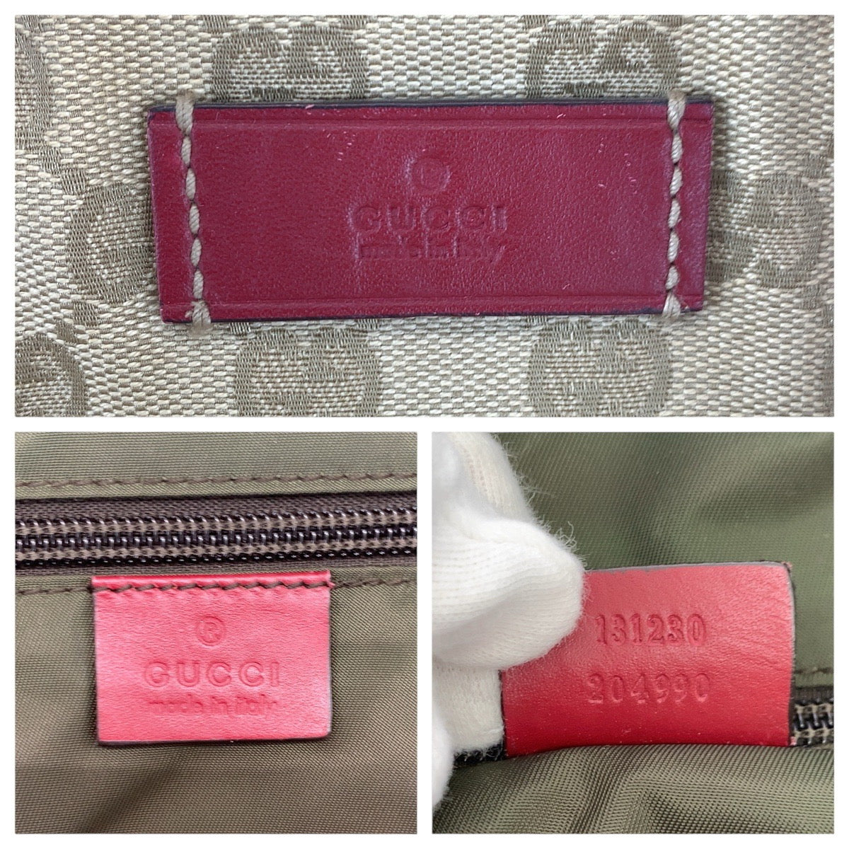 22658
GUCCI グッチ シェリーライン ブラウン ベージュ レッド GGキャンバス / レザー 131230 ショルダーバッグ トートバッグ レディース AB28